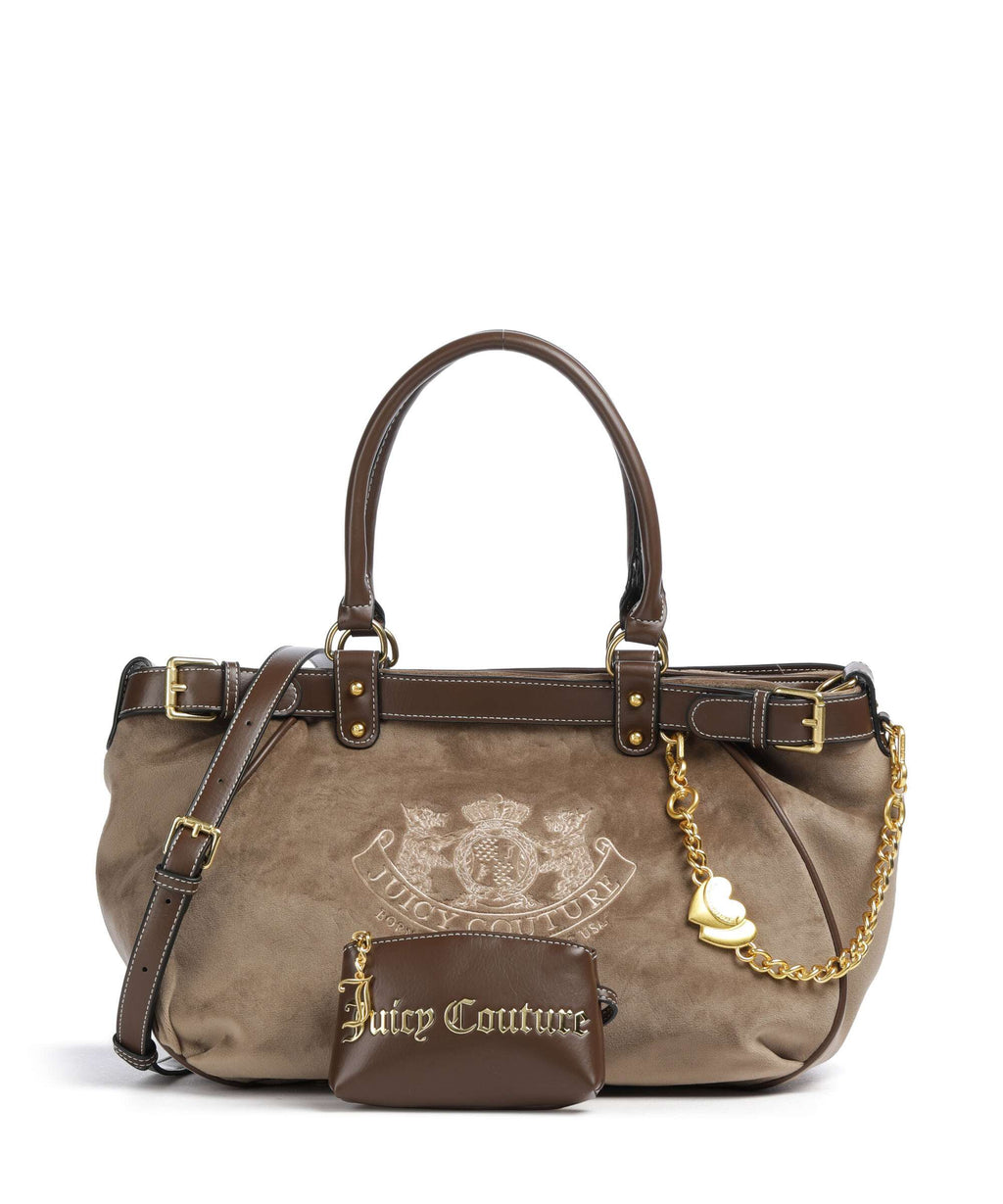 Juicy Couture Twig Narrative Velvet L Tote bag light acorn