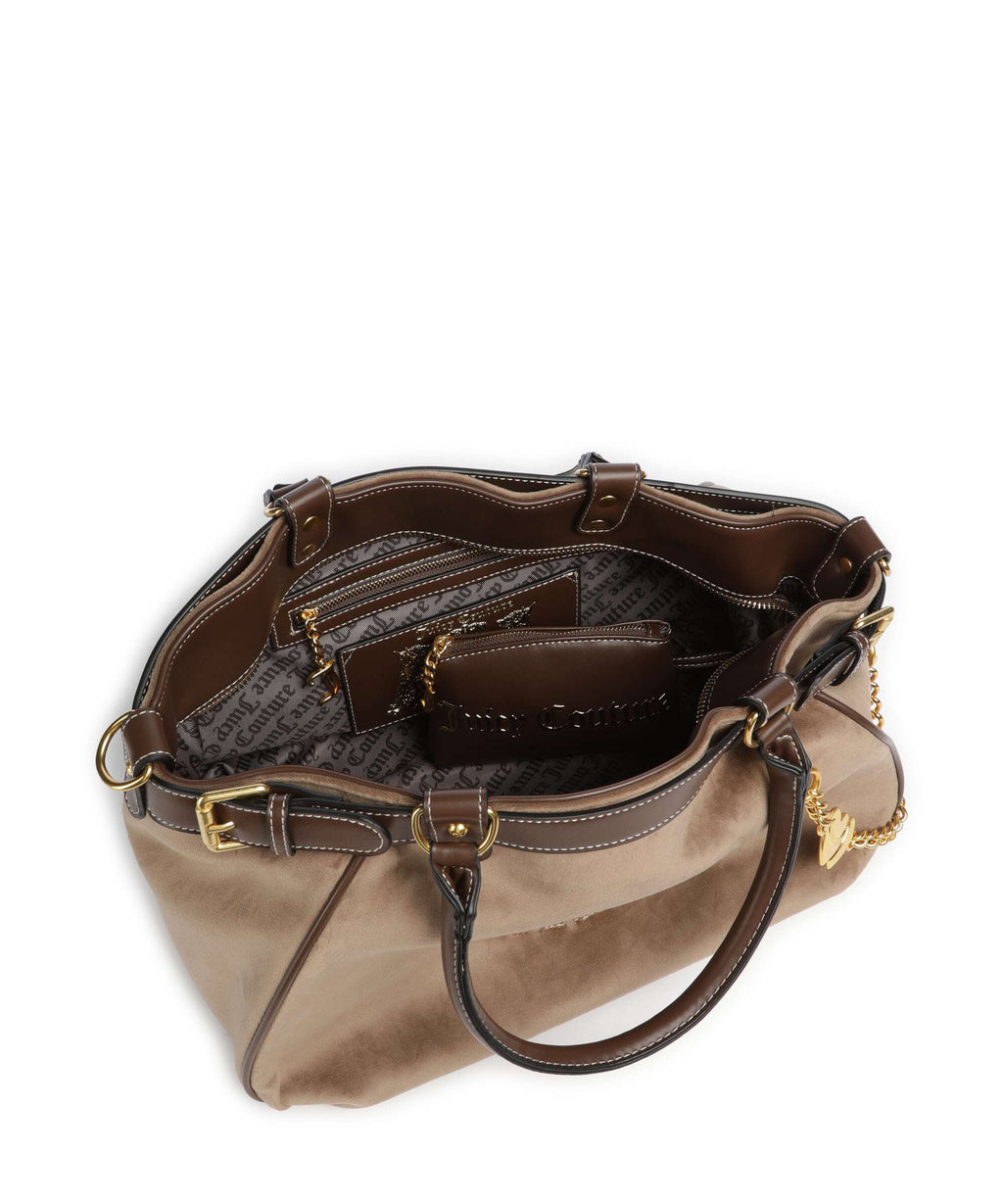 Juicy Couture Twig Narrative Velvet L Tote bag light acorn