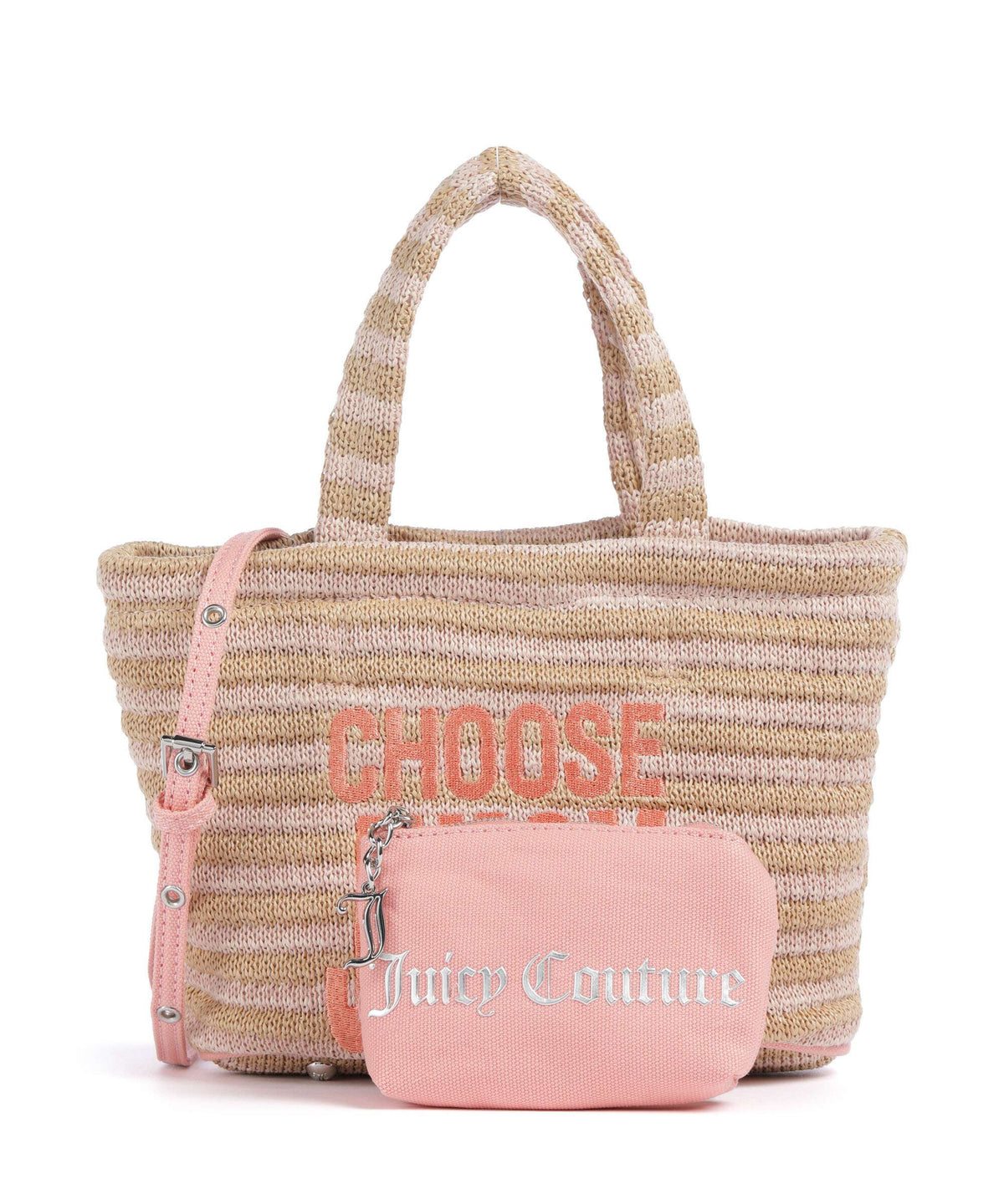 Juicy Couture Nora Straw S Handbag peach pink