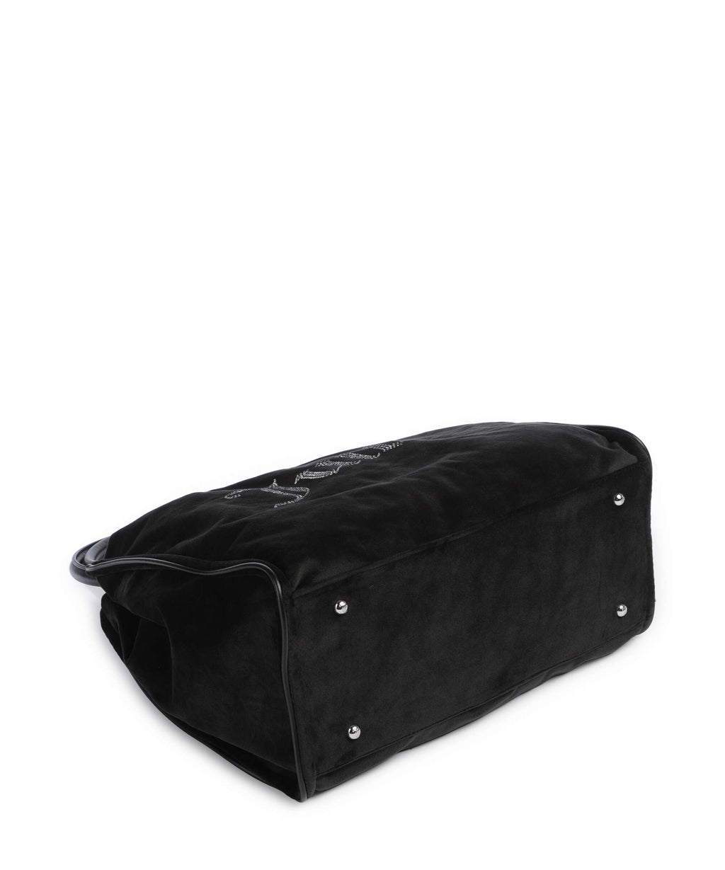 Juicy Couture Iris Velvet Rhinestones L Tote bag black