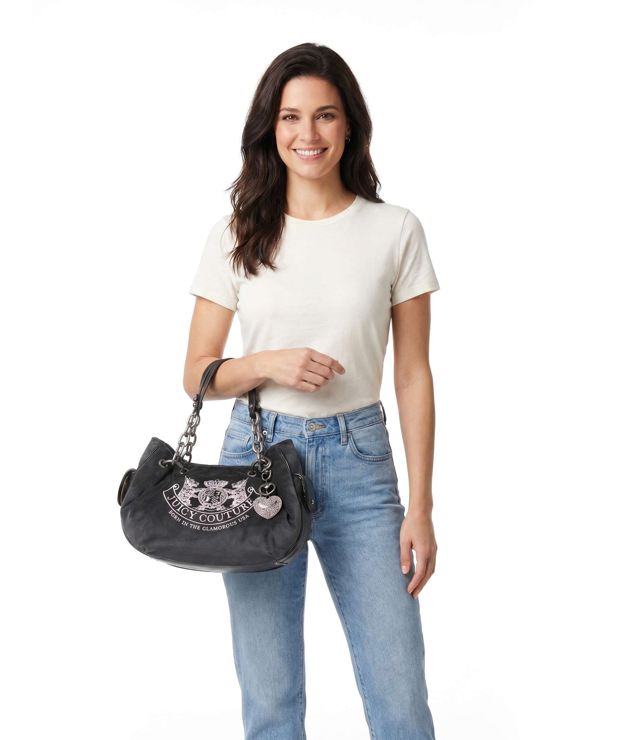 Juicy Couture Daydreamer Classic Crest M Hobo bag grey
