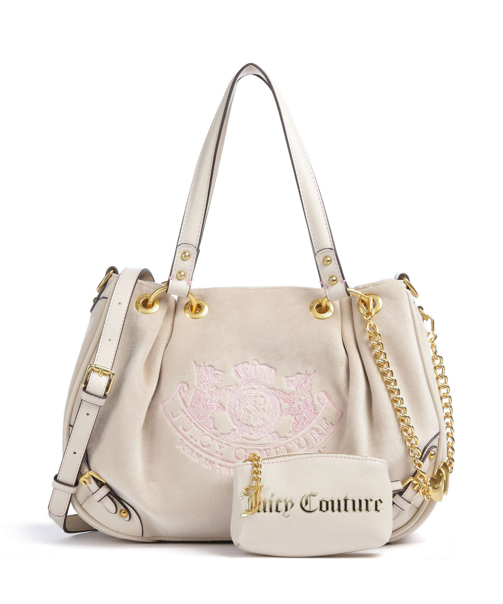 Juicy Couture Twig Narrative Velvet M Hobo bag marshmallow