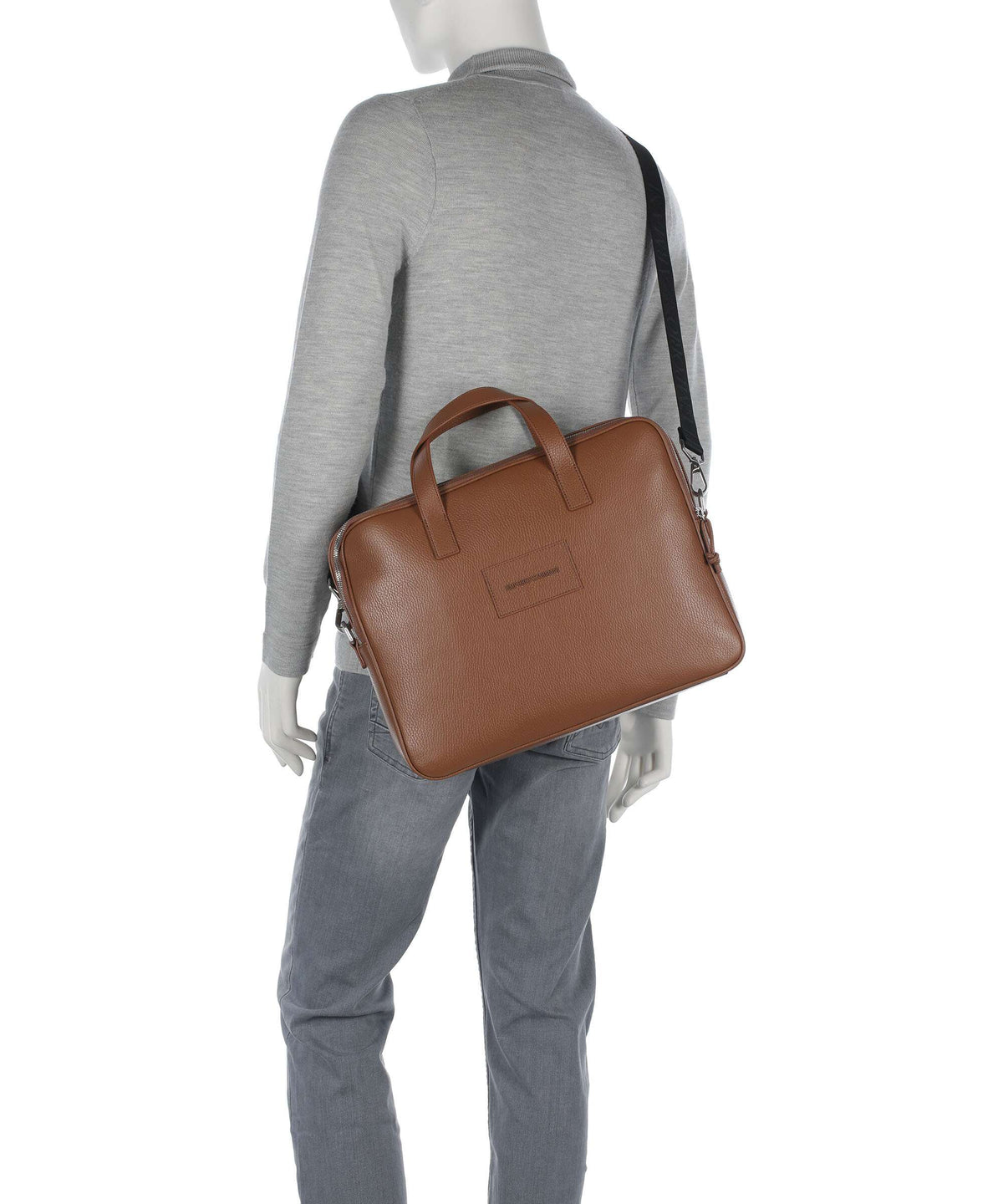 Emporio Armani Business Briefcase mocha bisque