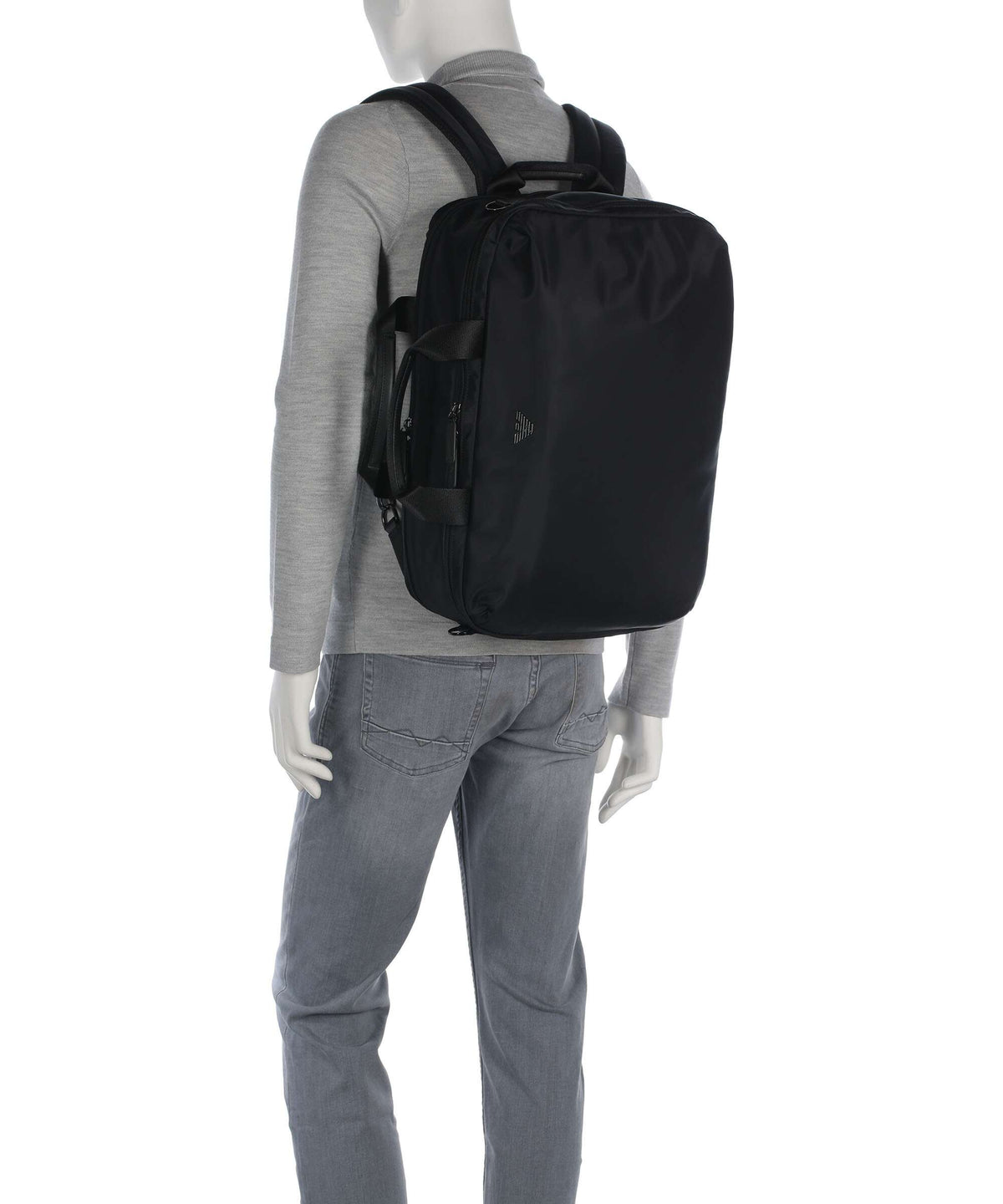 Emporio Armani Recycled Nylon Backpack bag black beauty