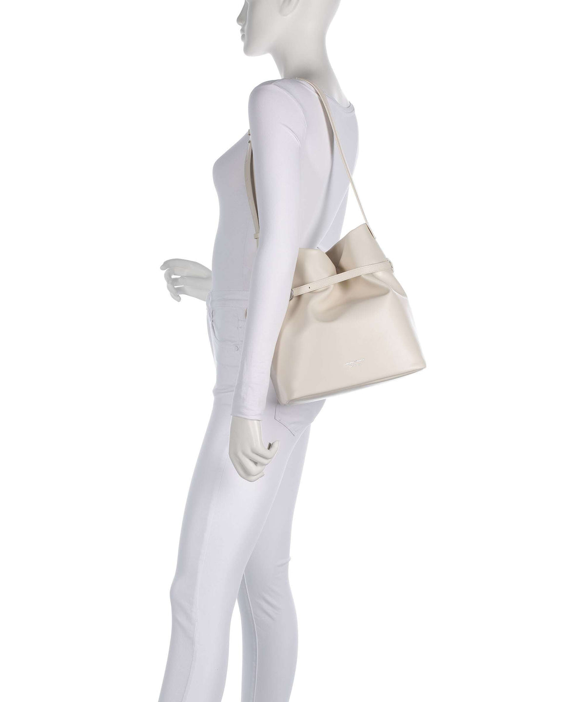 Emporio Armani Deva M Bucket bag marble