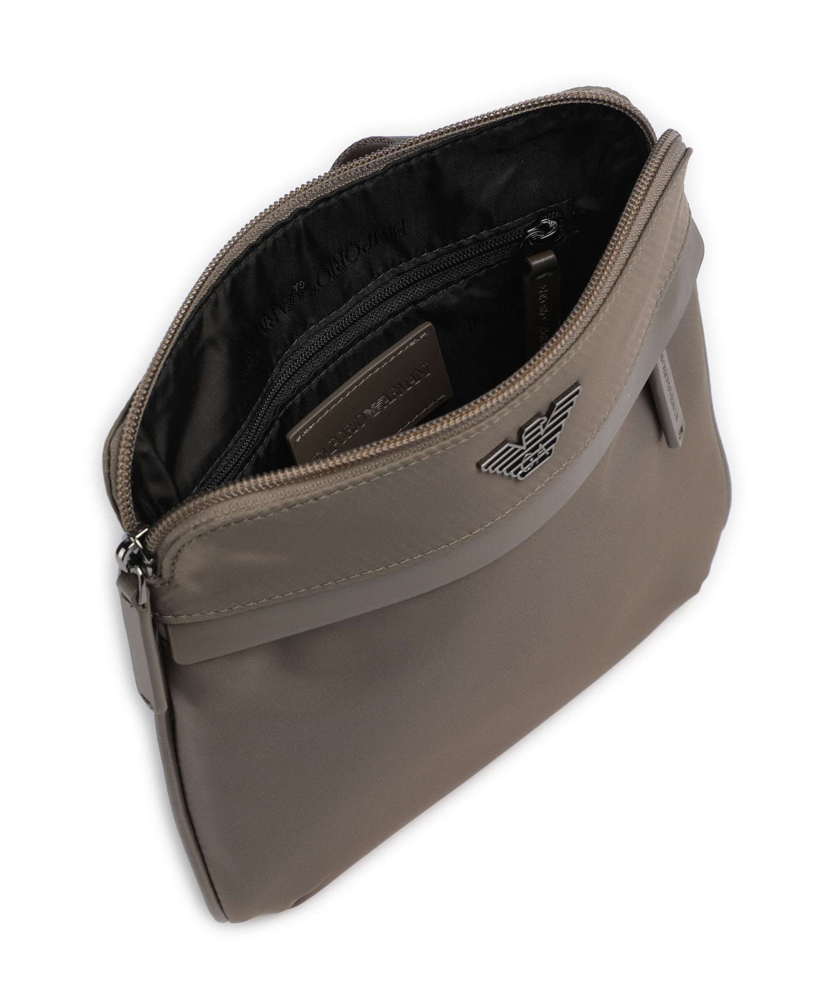 Emporio Armani Recycled Nylon Crossbody bag major brown