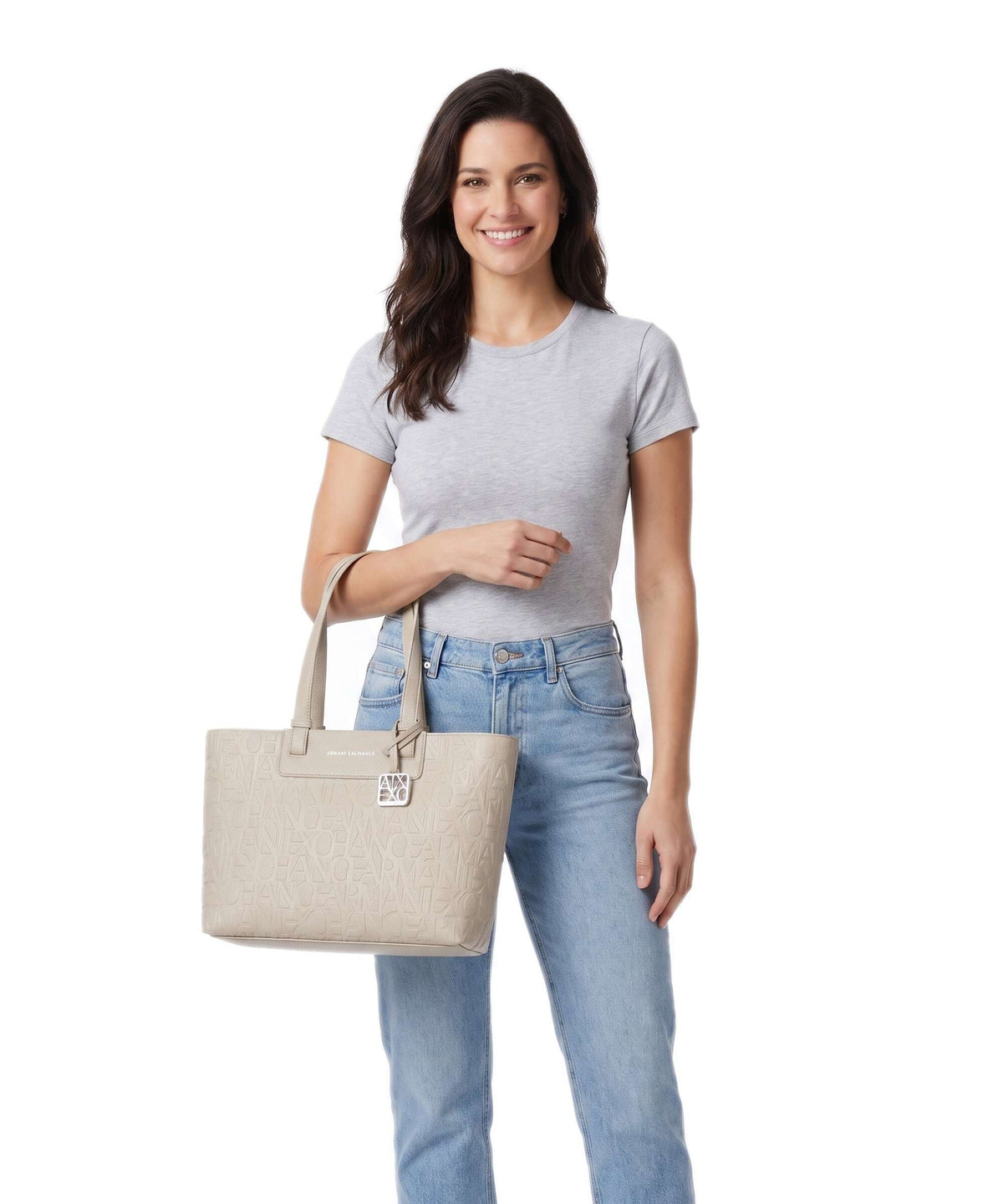 Armani Exchange Liz M Tote bag script