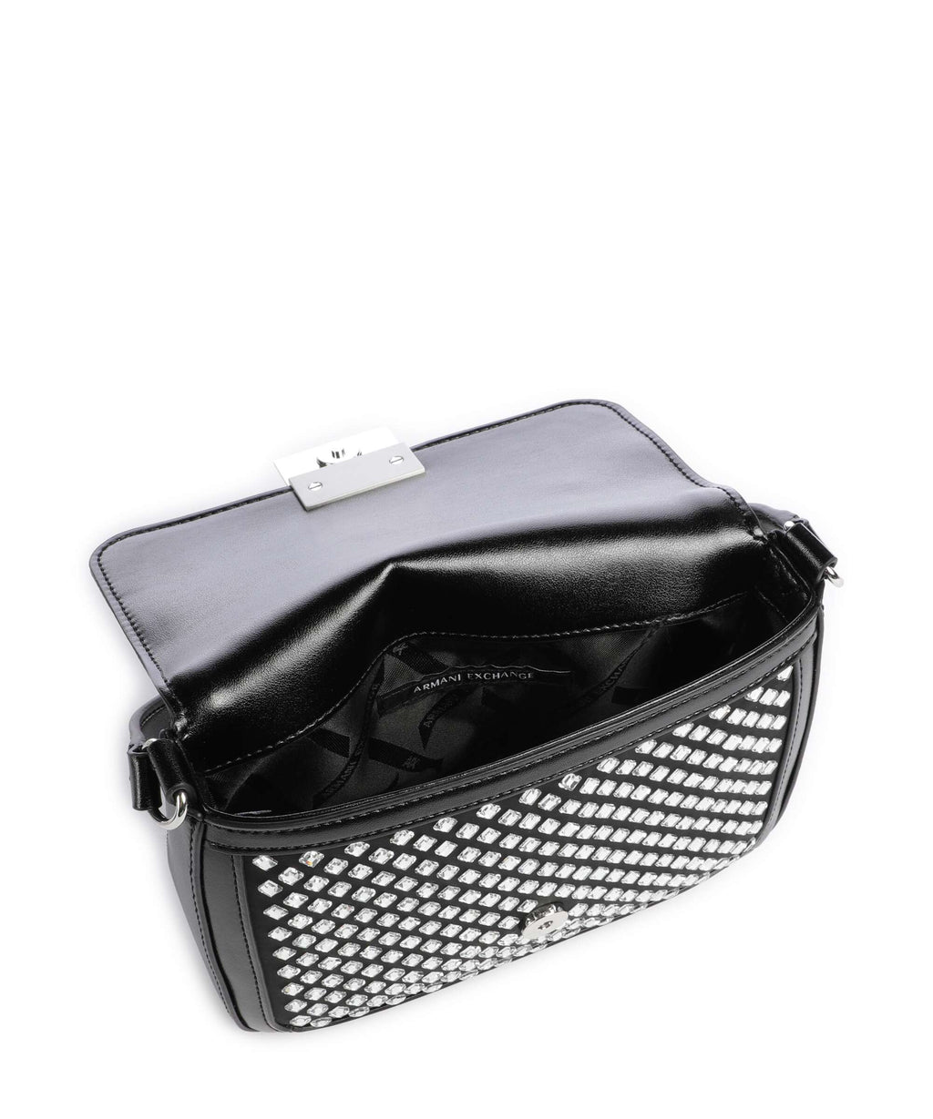 Armani Exchange Amy S Crossbody bag black/crystal