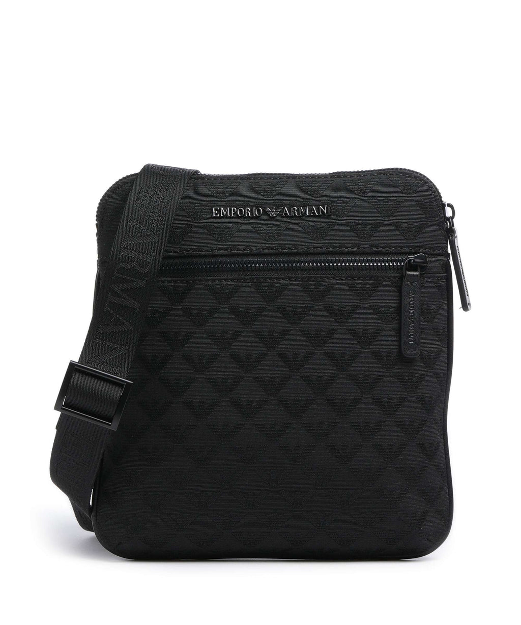 Emporio Armani Omnia Jacquard Crossbody bag black