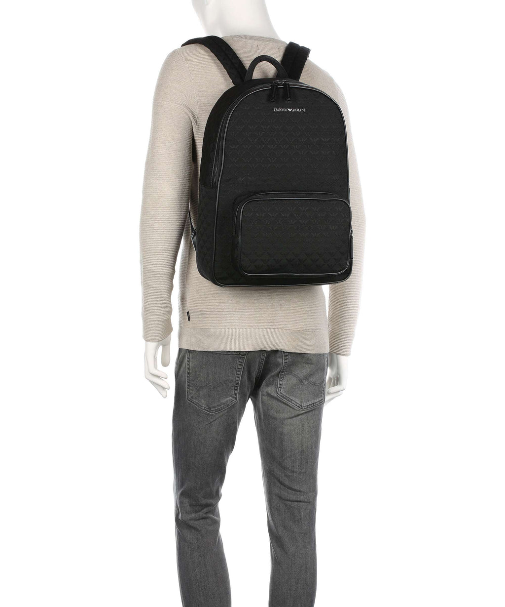Emporio Armani Omnia Jacquard Backpack black