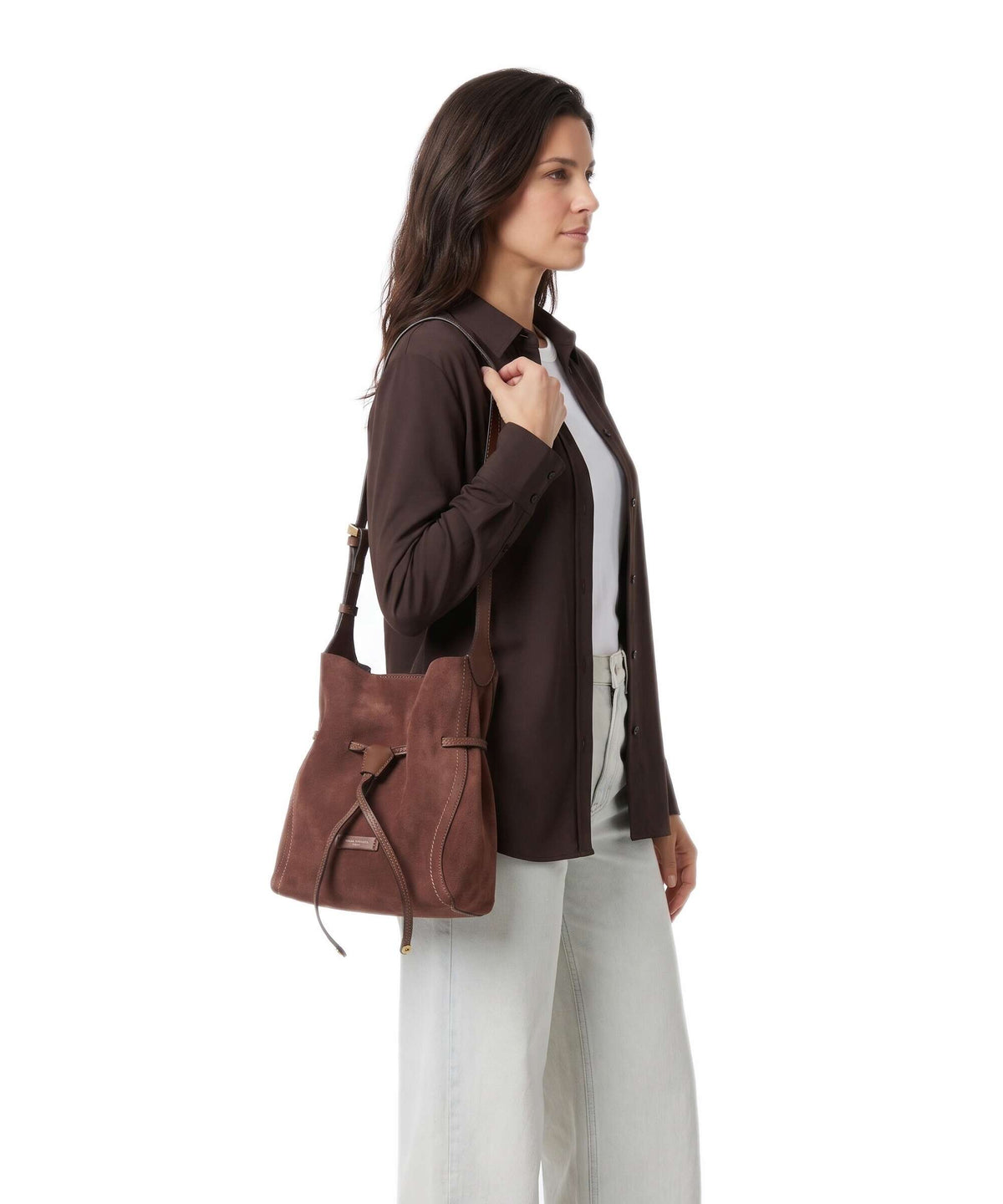 Gianni Chiarini Sienna Bucket bag gianduia