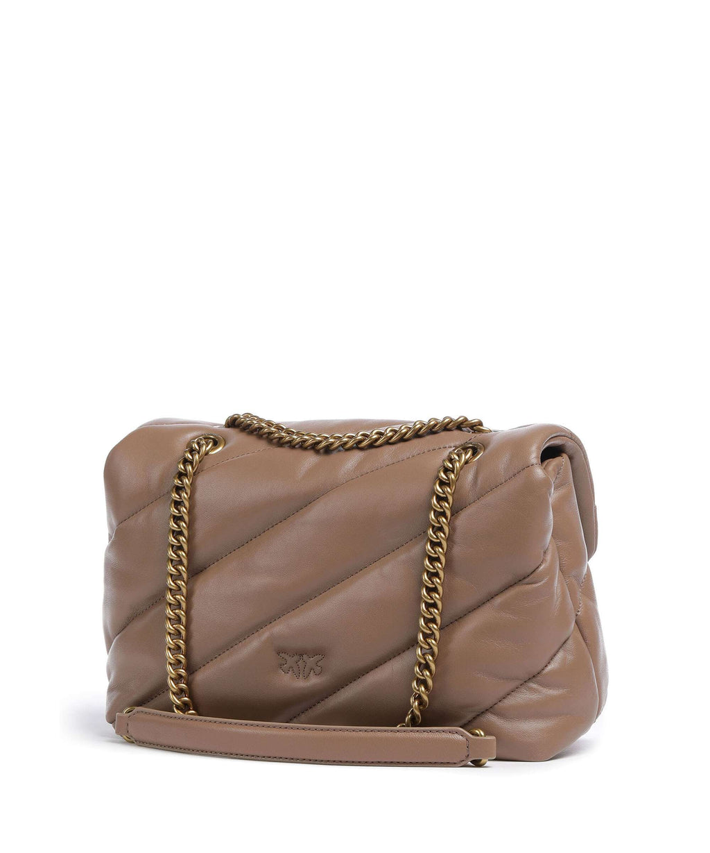 Pinko Love Puff Classic Shoulder bag biscotto zenzero/antique gold