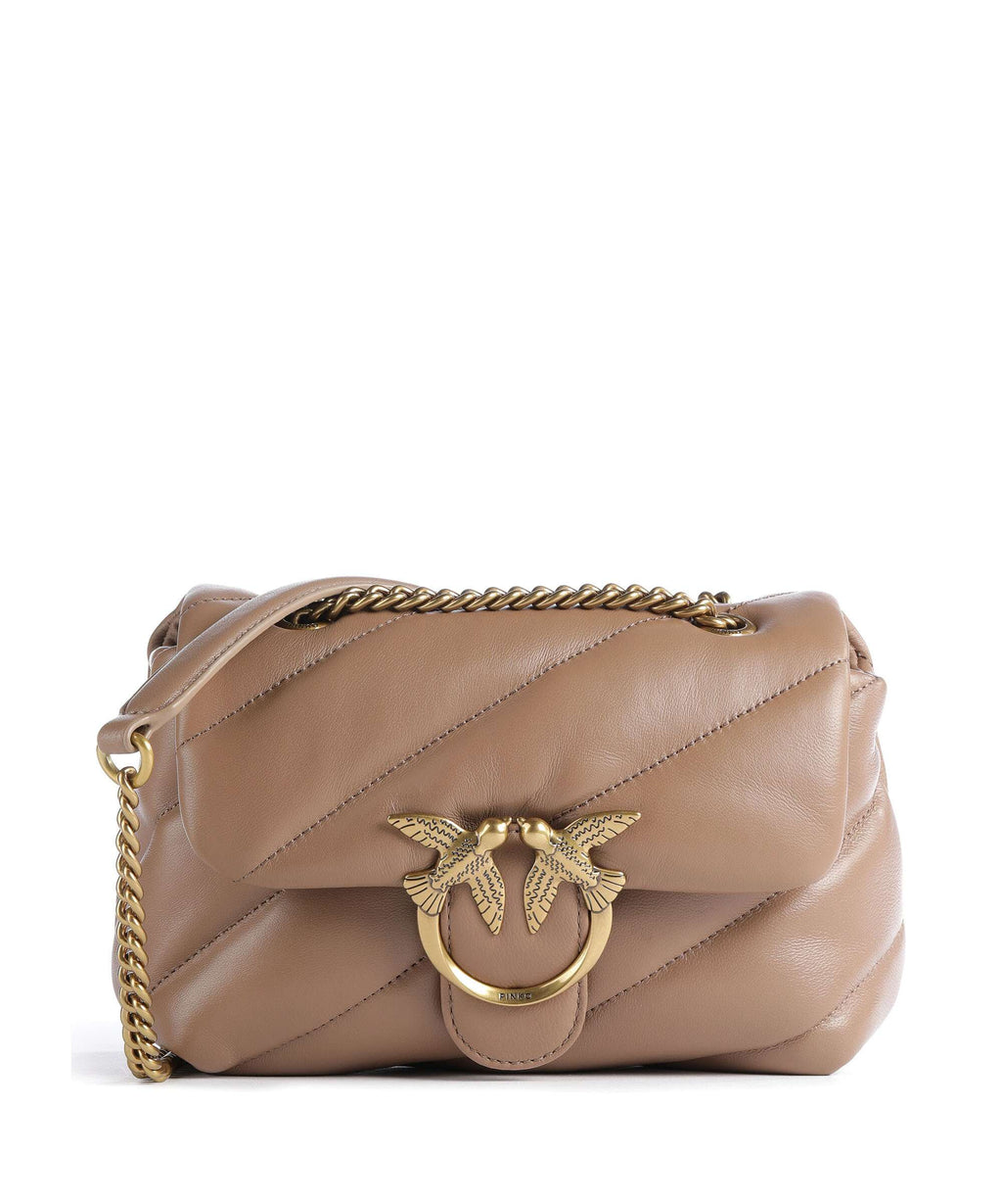 Pinko Love Puff Mini Shoulder bag biscotto zenzero/antique gold