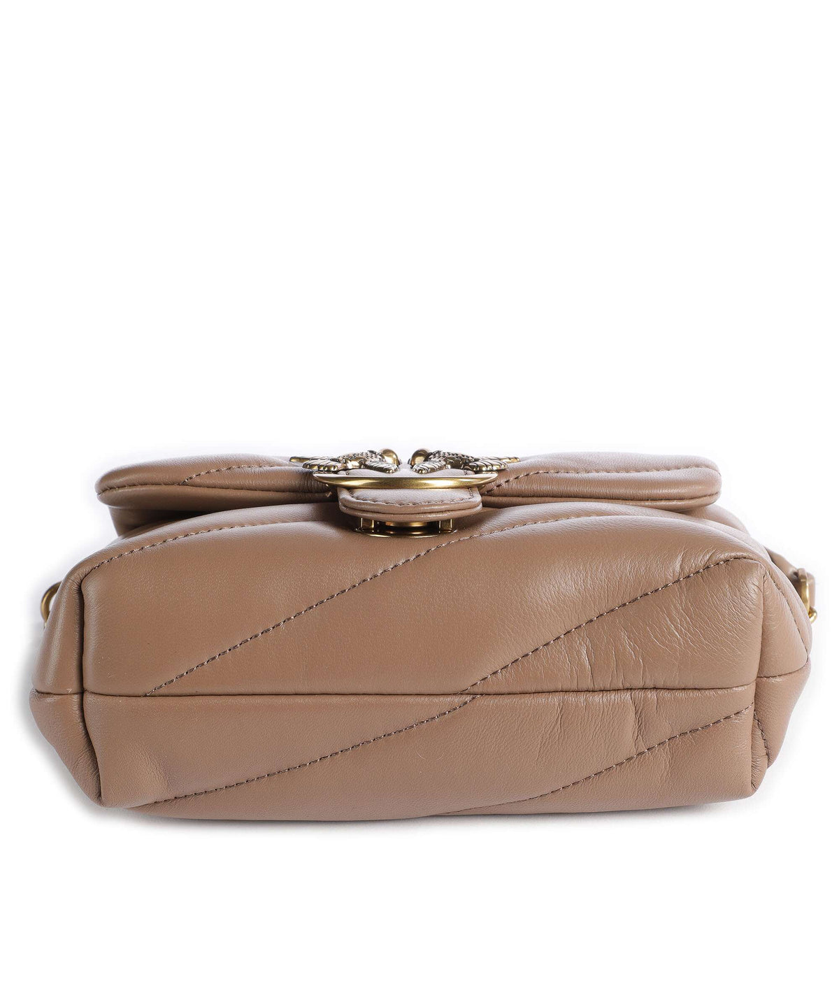 Pinko Love Puff Baby Shoulder bag biscotto zenzero/antique gold