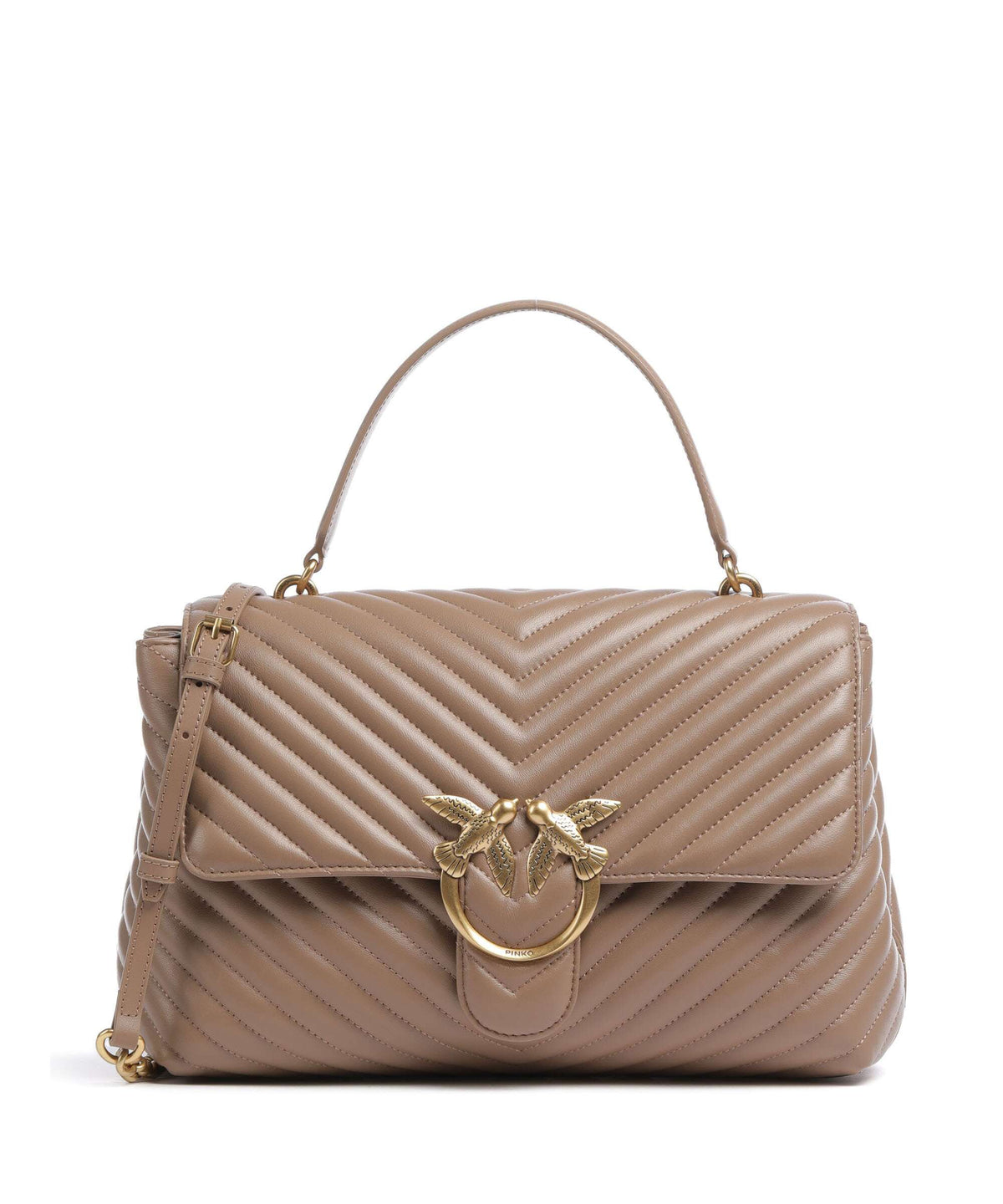 Pinko Love Lady Puff Big Handbag biscotto zenzero