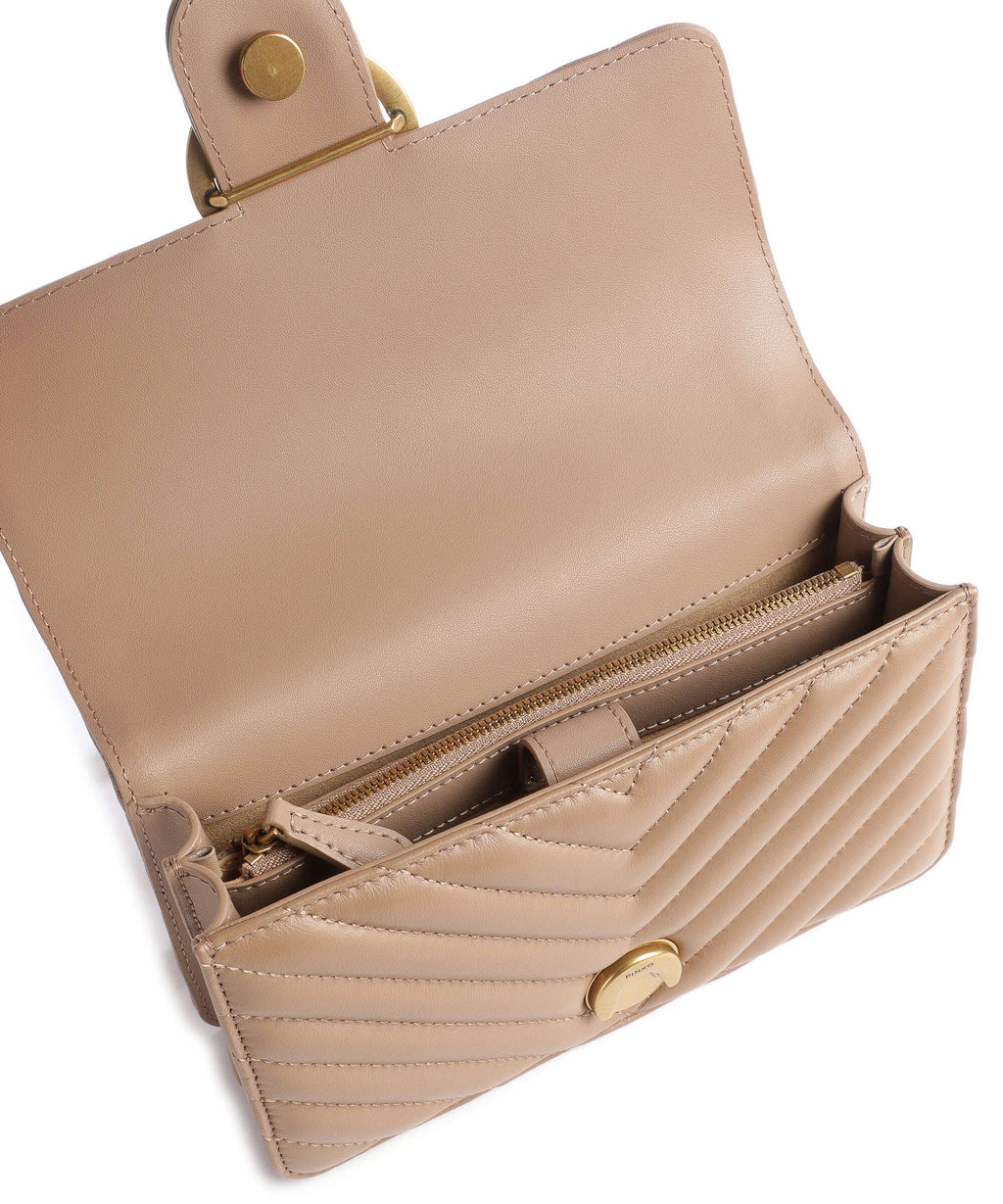 Pinko Love One Mini Shoulder bag biscotto zenzero/antique gold