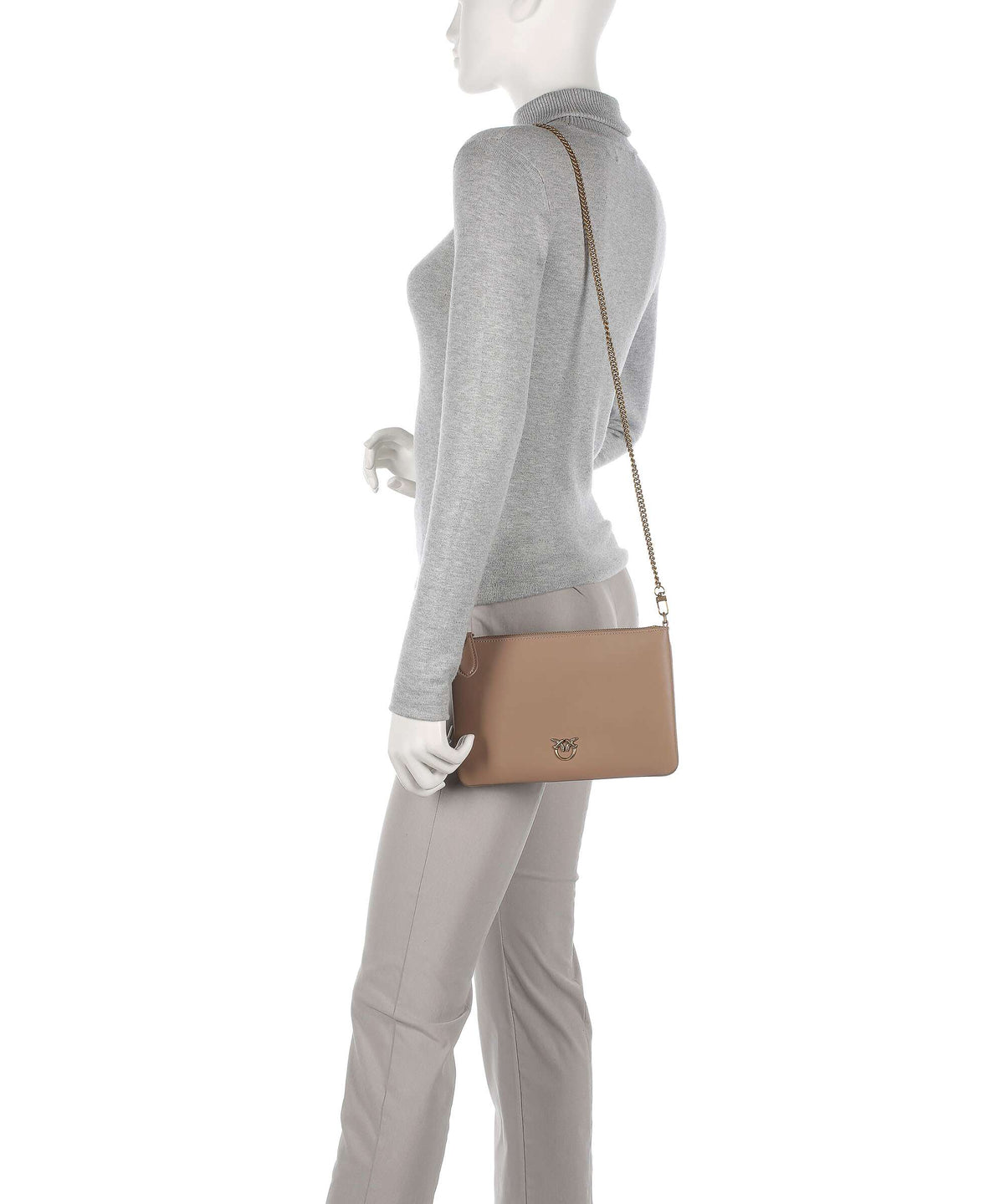 Pinko Flat Classic Crossbody bag biscotto zenzero/antique gold