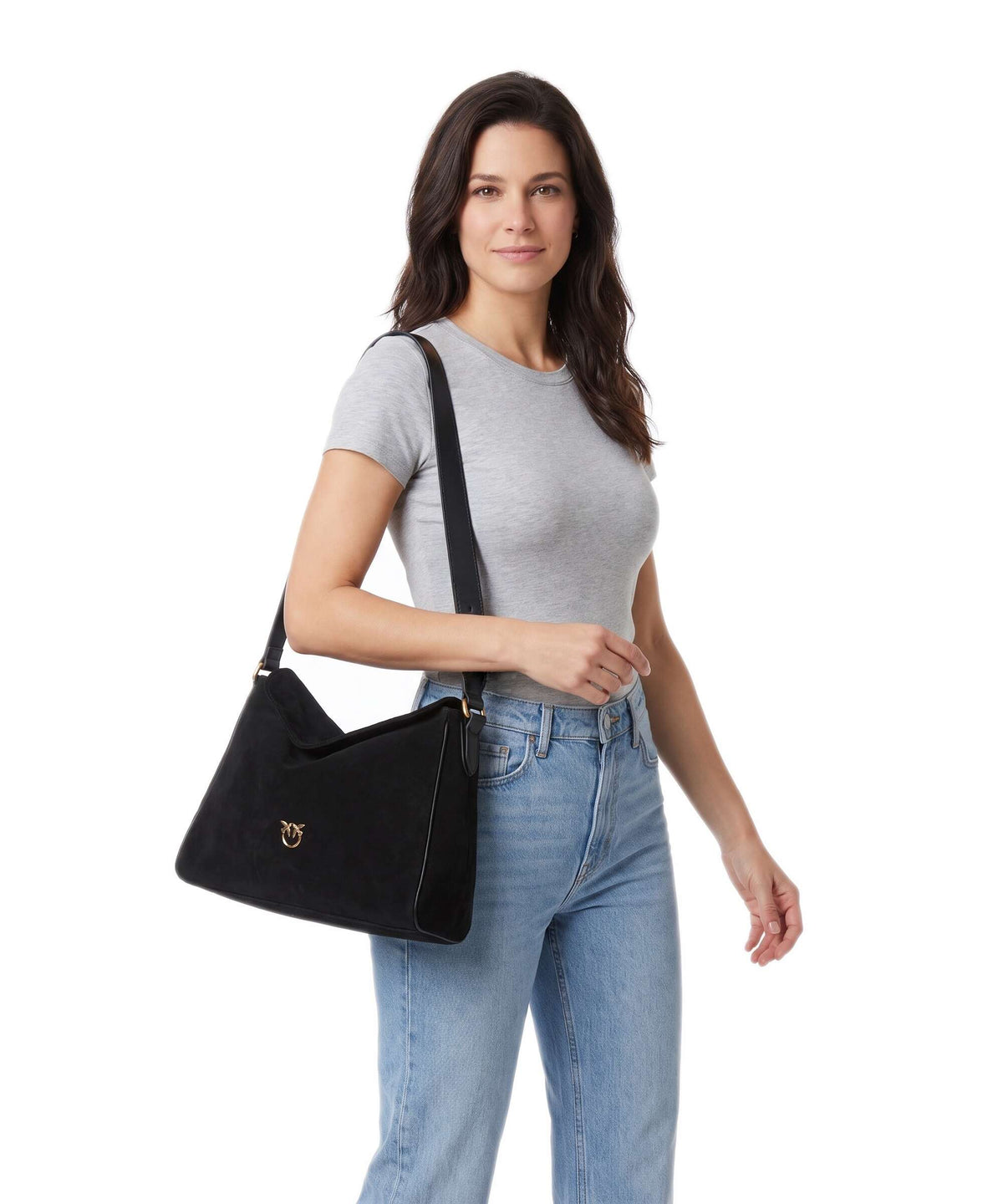Pinko Leaf Big Hobo bag nero/antique gold