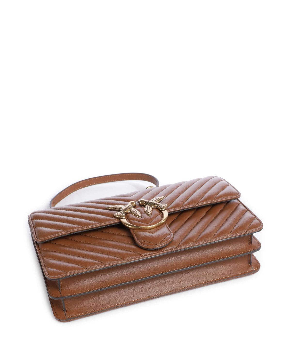 Pinko Love One Classic Shoulder bag marrone/leone/antique gold