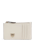 Pinko Airone Credit card holder bianco seta/antique gold