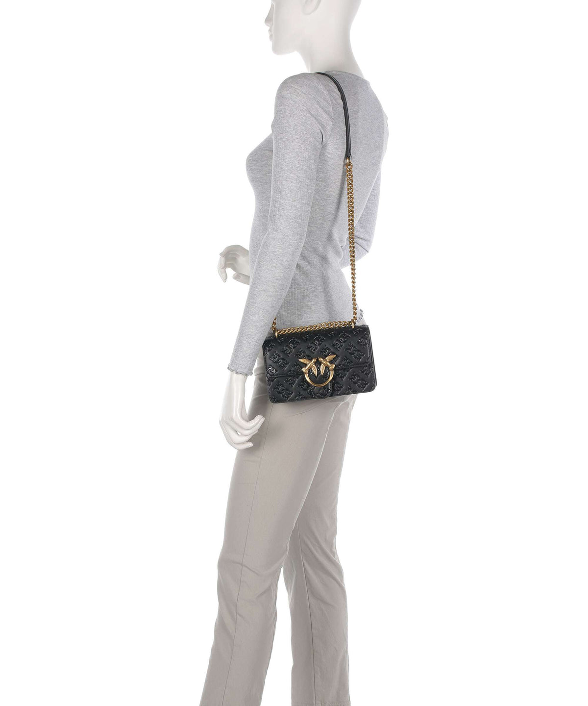 Pinko Love One Mini Shoulder bag nero/antique gold