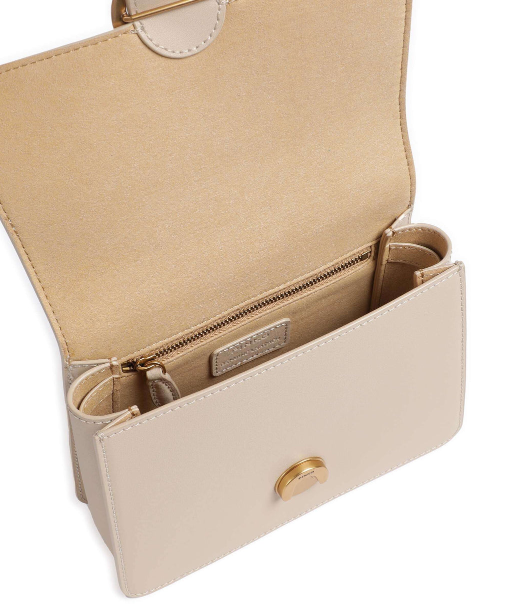 Pinko Love One Mini Handbag beige/grigio fumo/antique gold