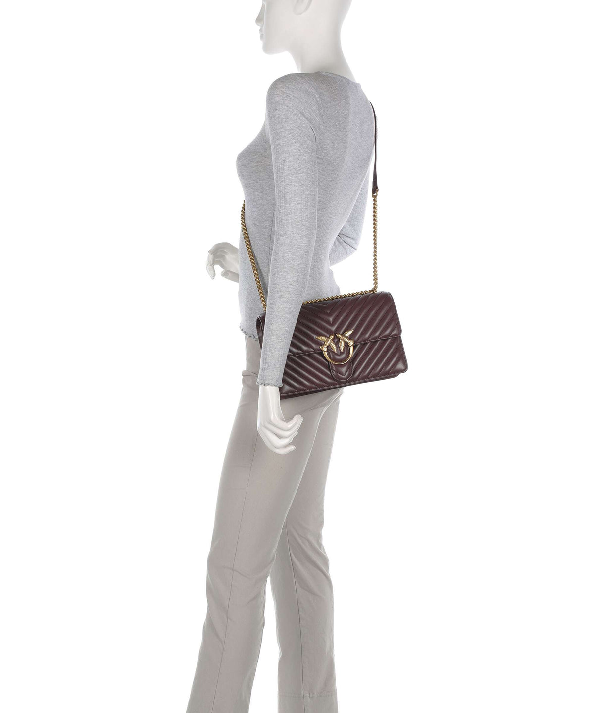Pinko Love One Classic Shoulder bag cioccolato amaro/antique gold