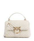 Pinko Love Lady Puff Mini Handbag bianco seta/antique gold