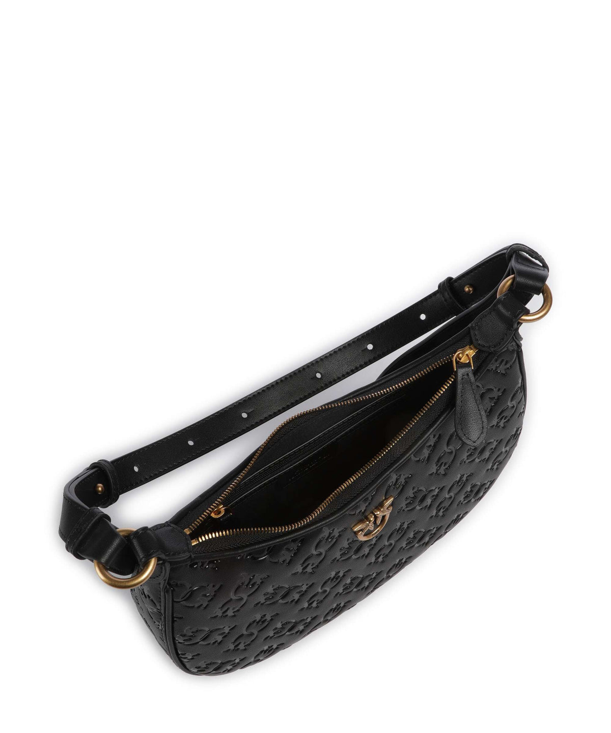 Pinko Half Moon Mini Shoulder bag nero/antique gold