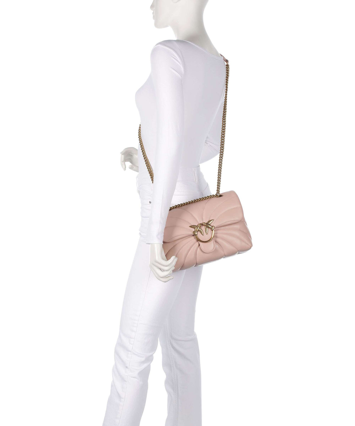 Pinko Love Puff Classic Shoulder bag cipria/antique gold