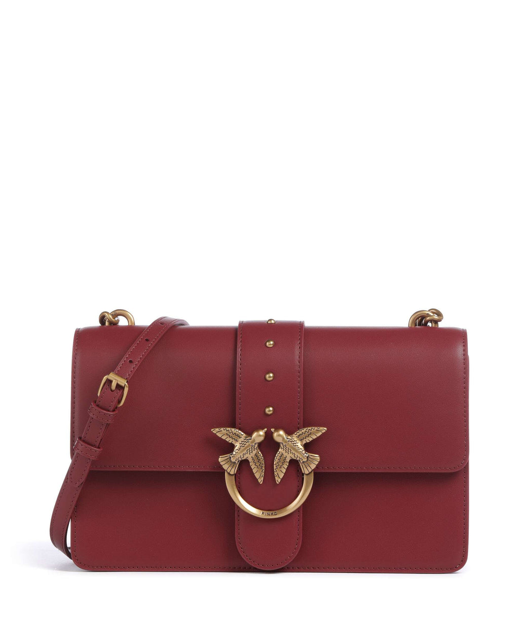 Pinko Love One Classic Crossbody bag bordeaux merlot/antique gold