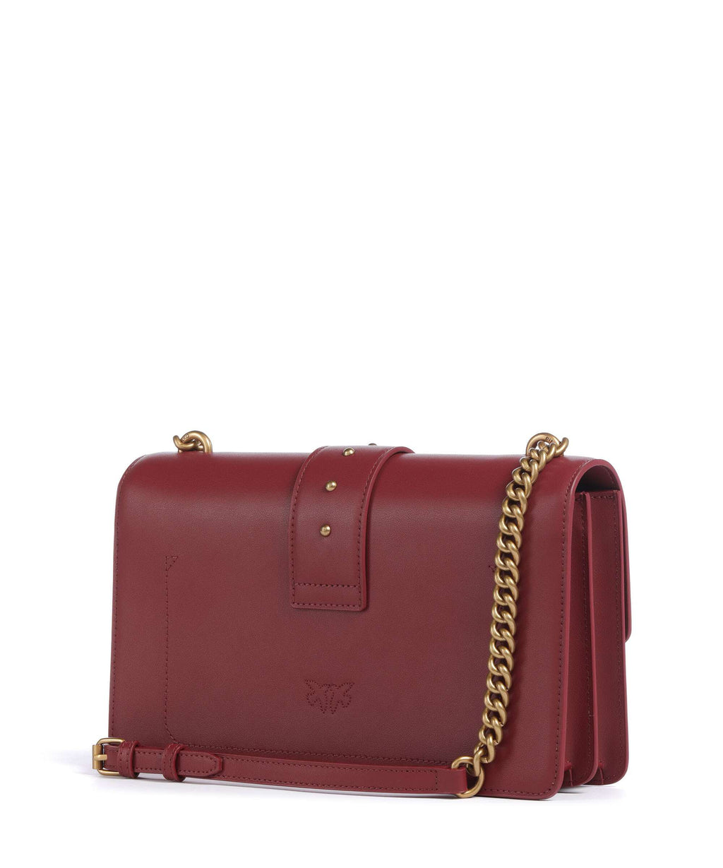 Pinko Love One Classic Crossbody bag bordeaux merlot/antique gold