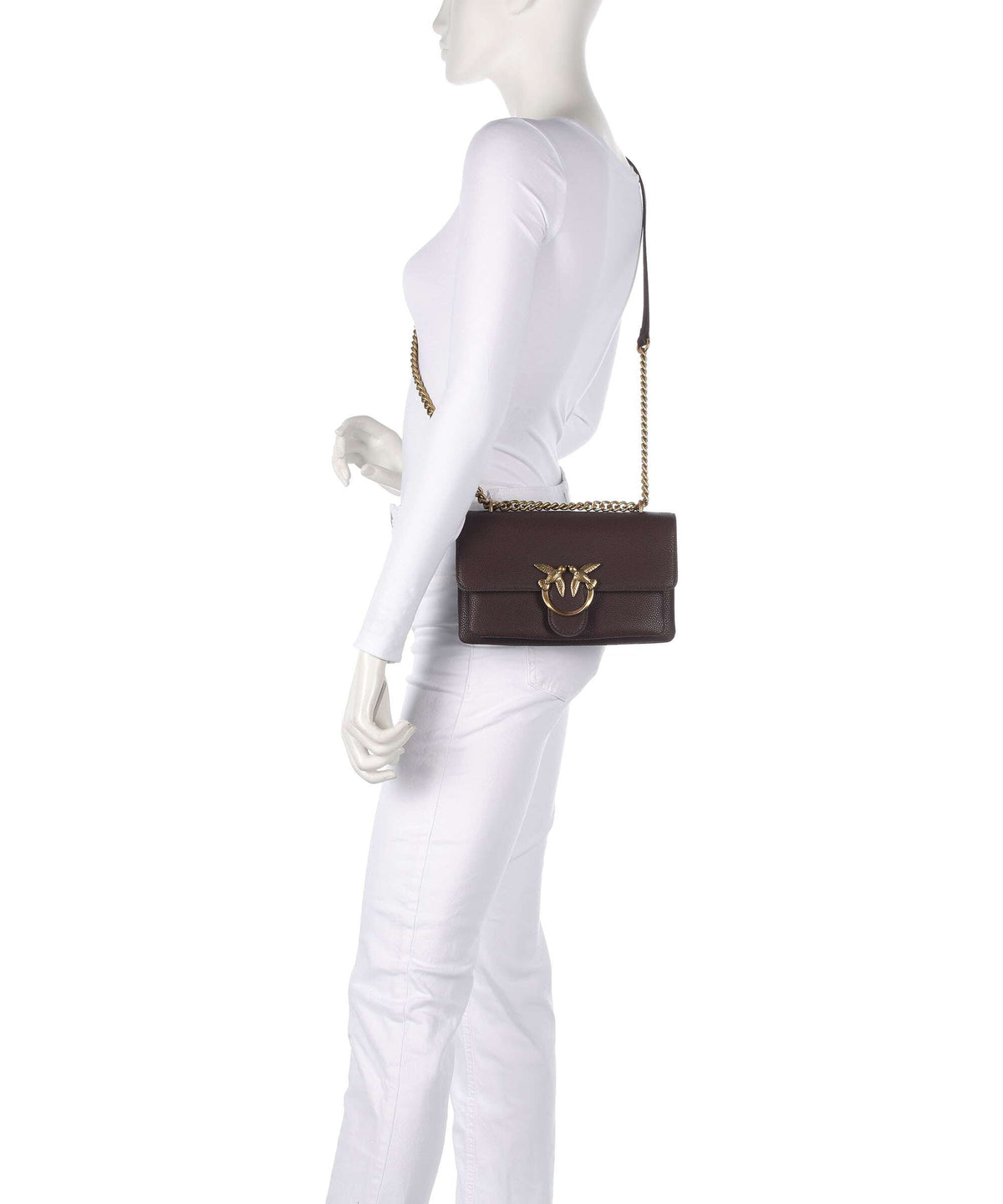 Pinko Love Soft Mini Shoulder bag uva di catawba/antique gold
