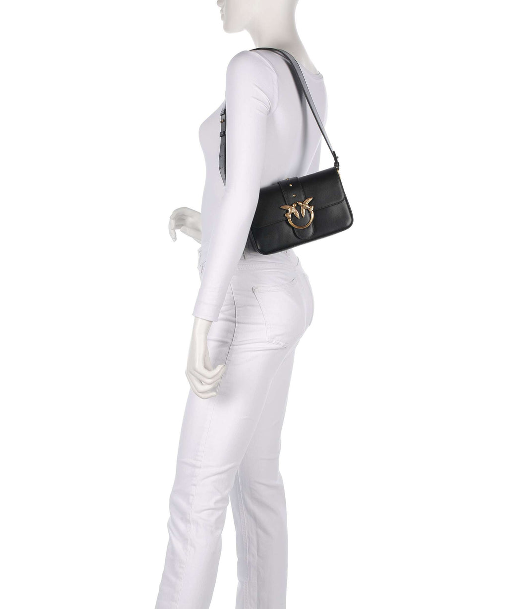 Pinko Love One Mini Slouchy Shoulder bag nero/antique gold