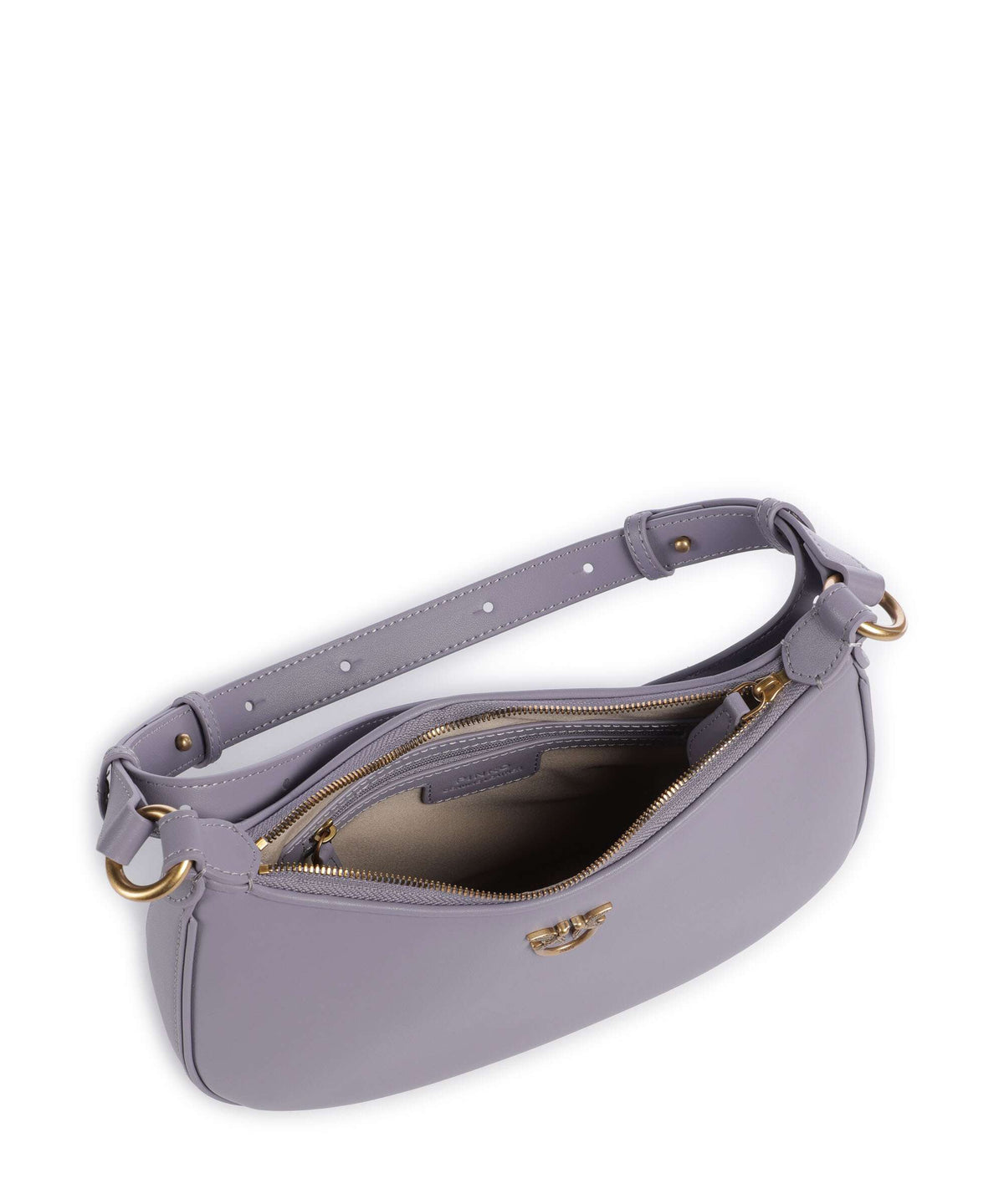 Pinko Half Moon Mini Shoulder bag cenerre viola/antique gold
