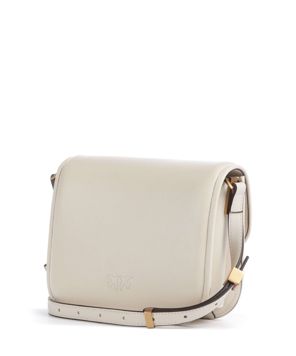 Pinko Love One Mini Crossbody bag bianco seta/antique gold