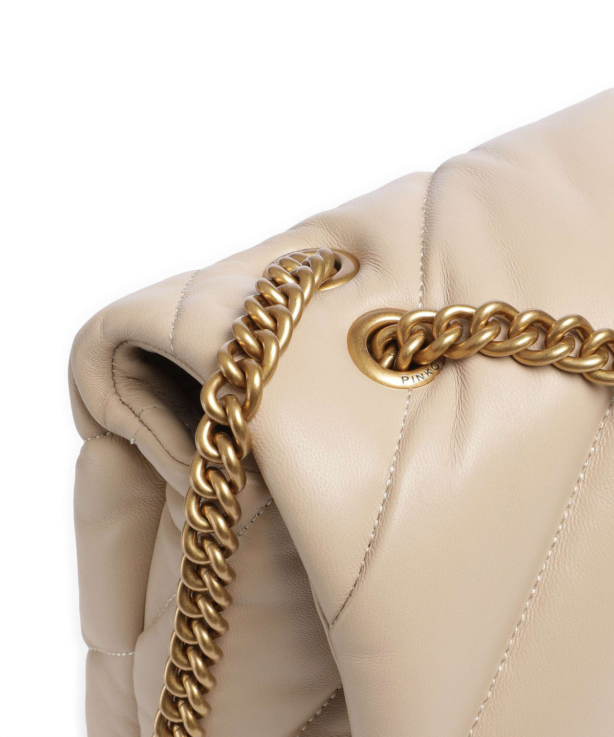 Pinko Love Puff Big Shoulder bag beige/grigio fumo/antique gold