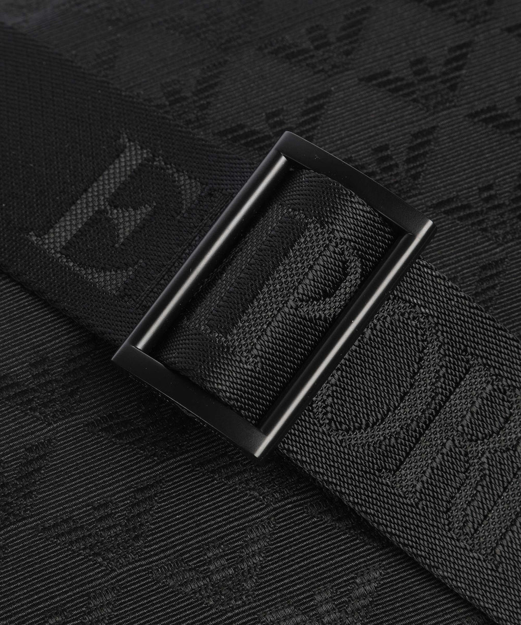 Emporio Armani Omnia Jacquard Crossbody bag black