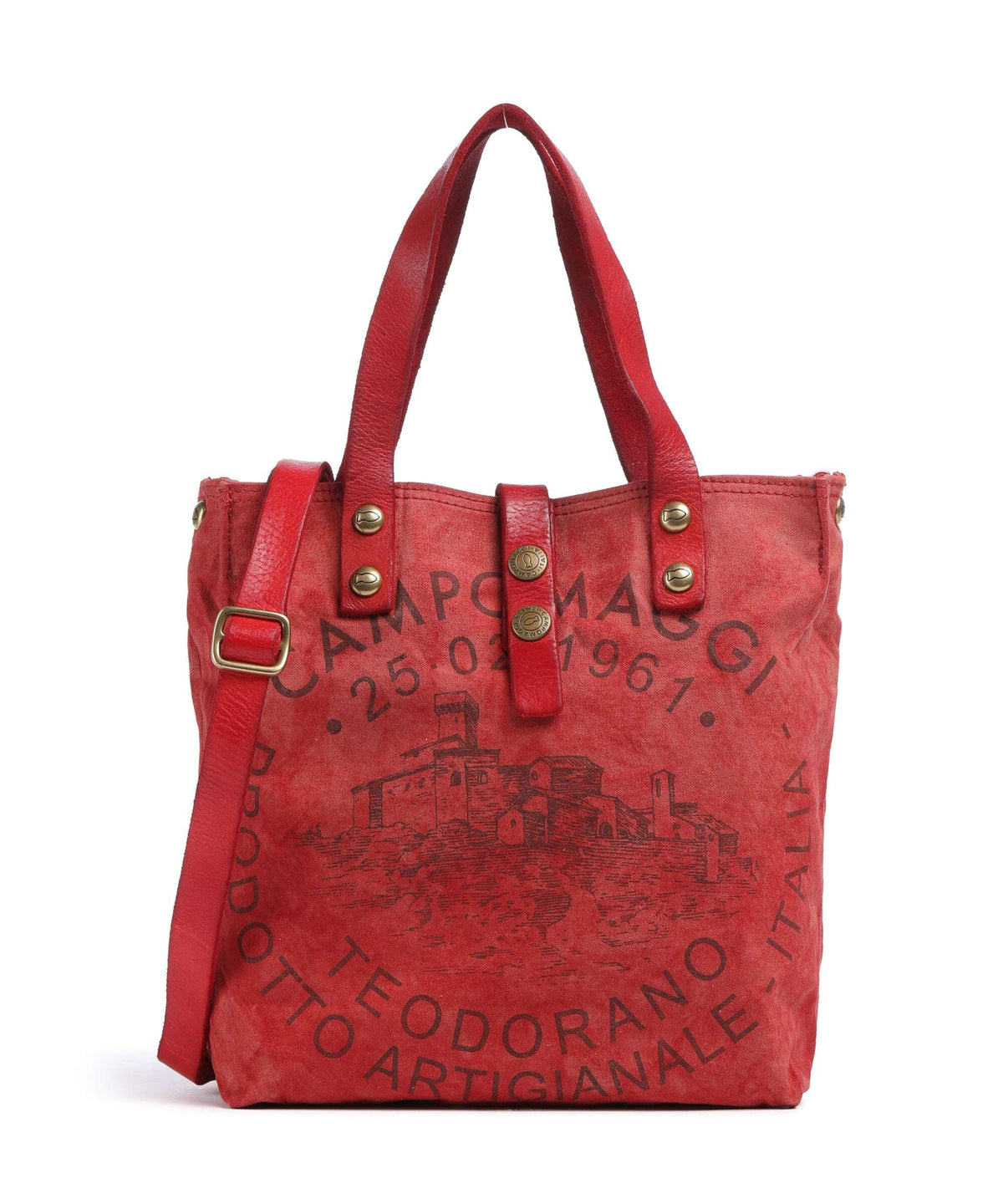 Campomaggi Handbag beige/rosso/moro