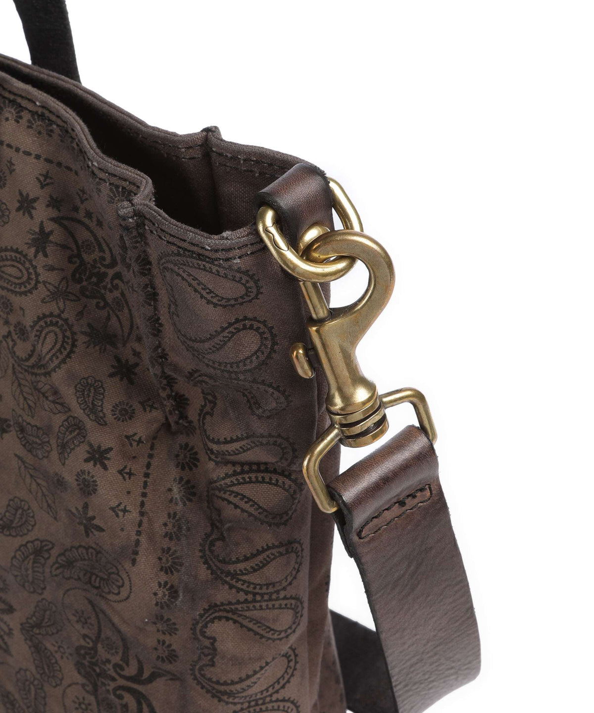 Campomaggi Tote bag verde militare/nera