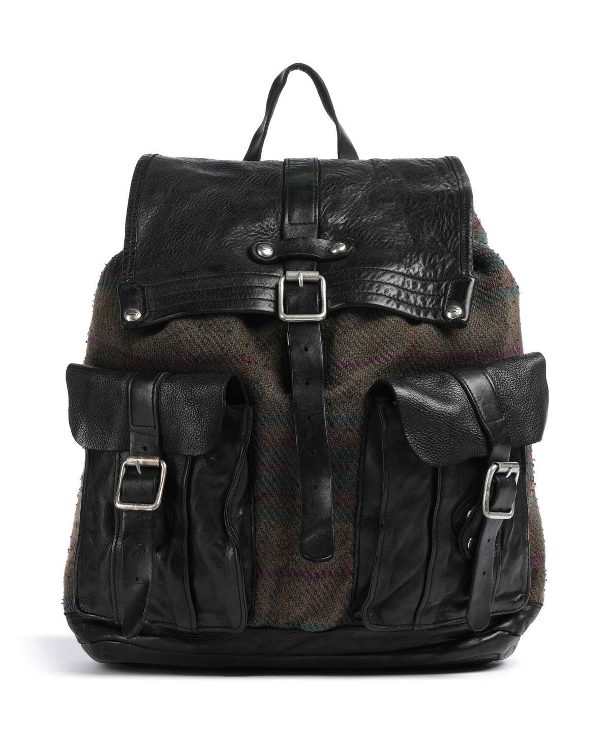 Campomaggi Backpack scozzese fuxia/nero