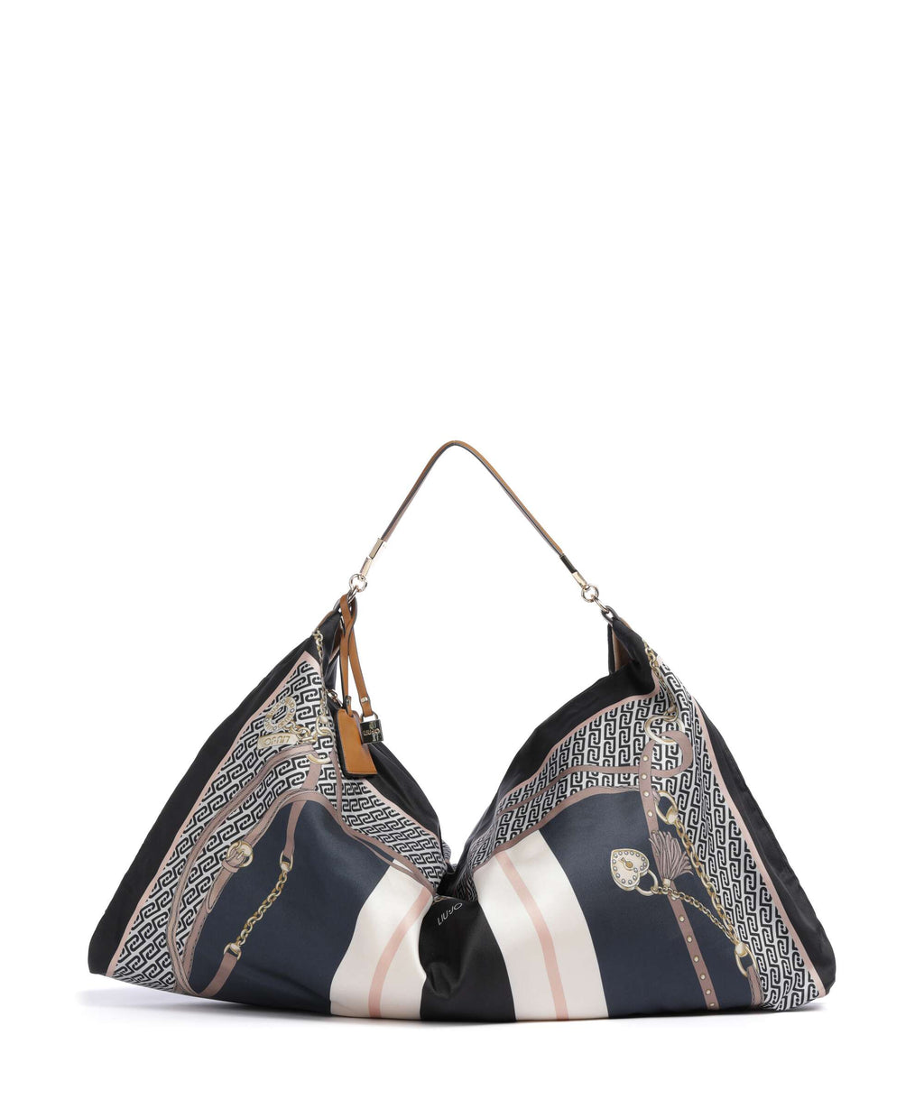 Liu Jo Foulard Hobo bag st metall nero