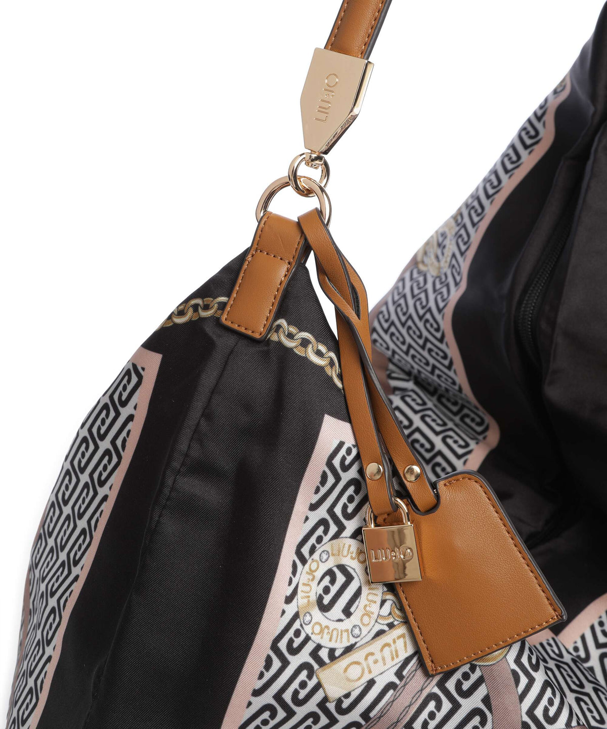 Liu Jo Foulard Hobo bag st metall nero