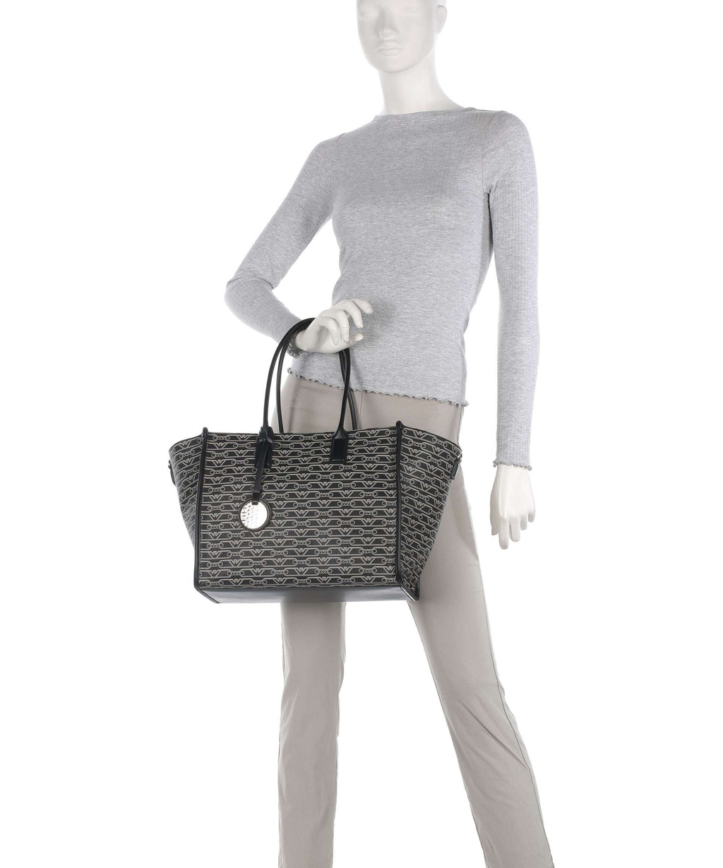 Emporio Armani La Gio Tote bag nero/ecru