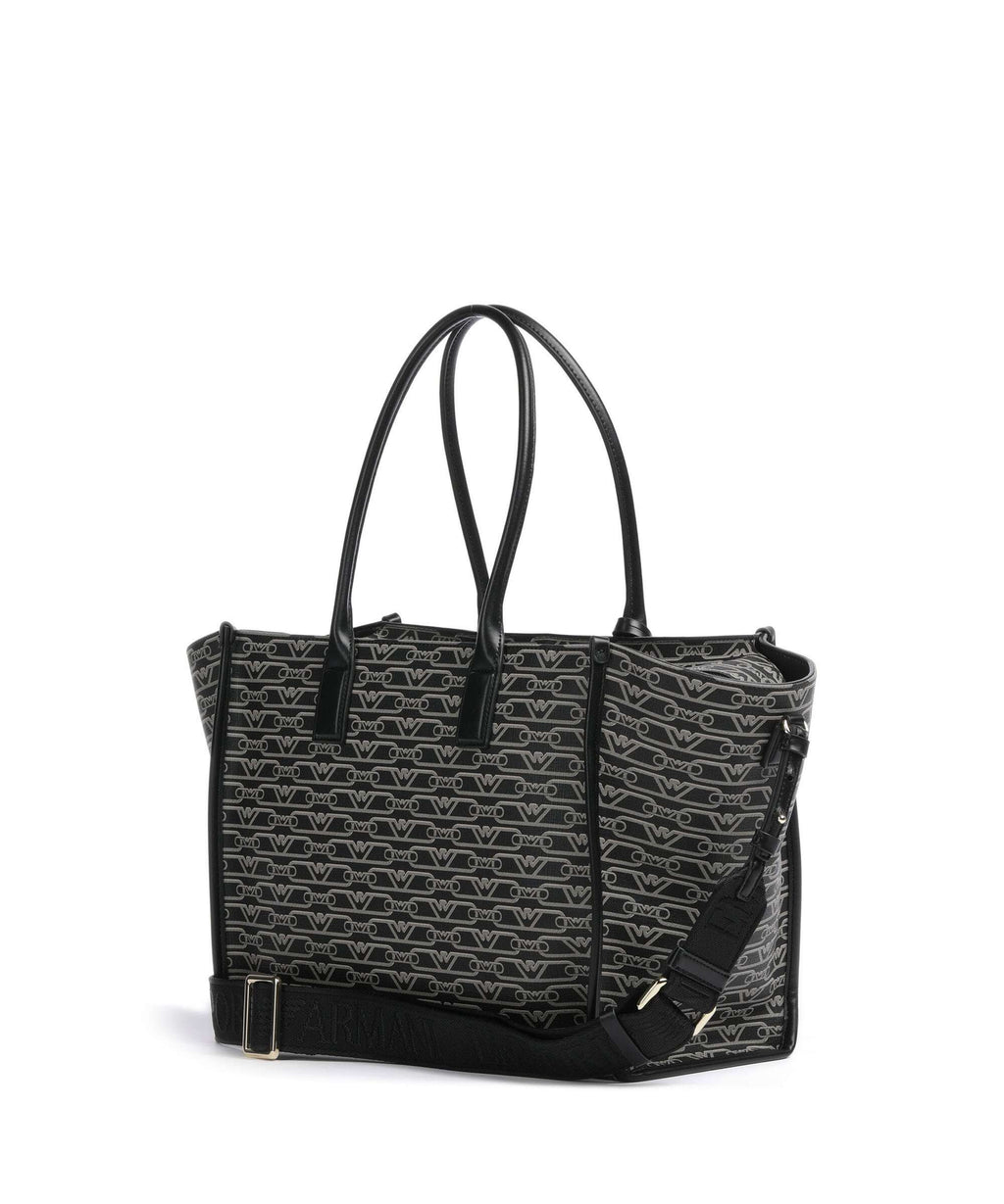 Emporio Armani La Gio Tote bag nero/ecru