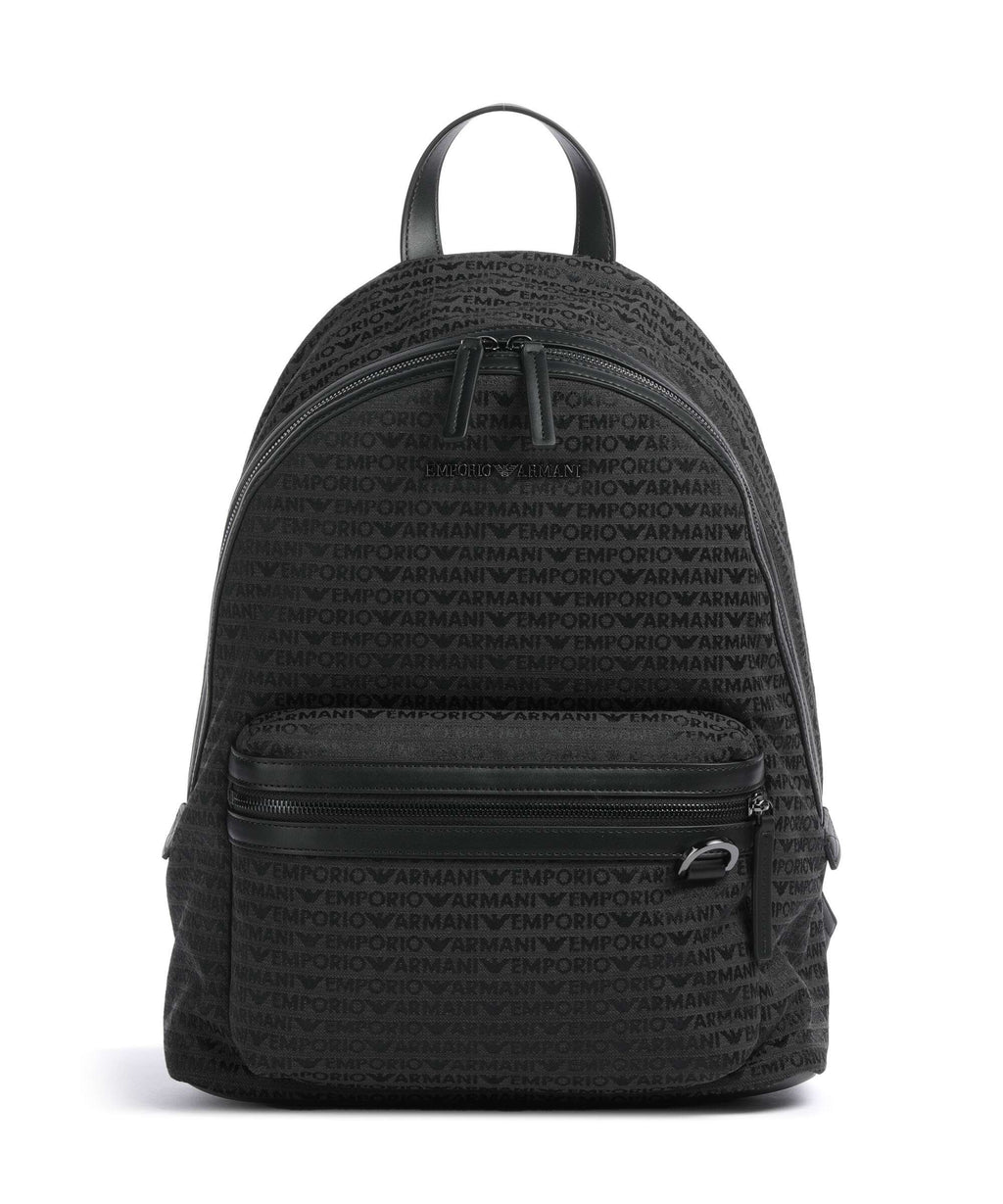 Emporio Armani Logo Jacquard Backpack bristol black