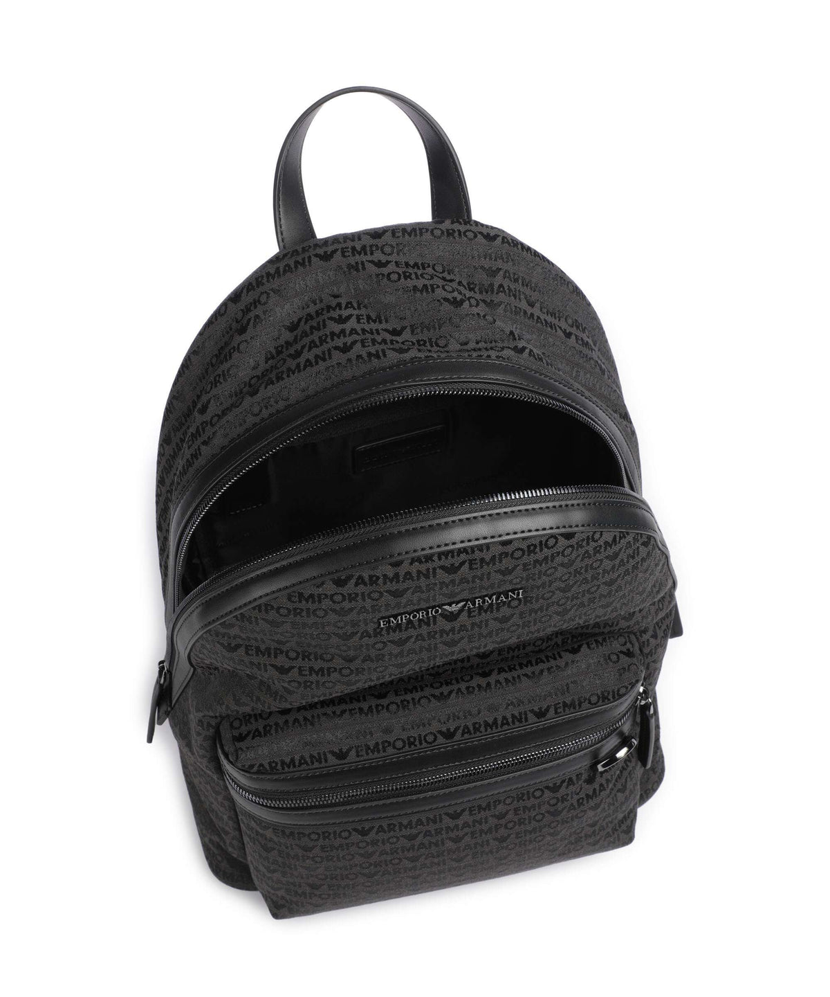 Emporio Armani Logo Jacquard Backpack bristol black