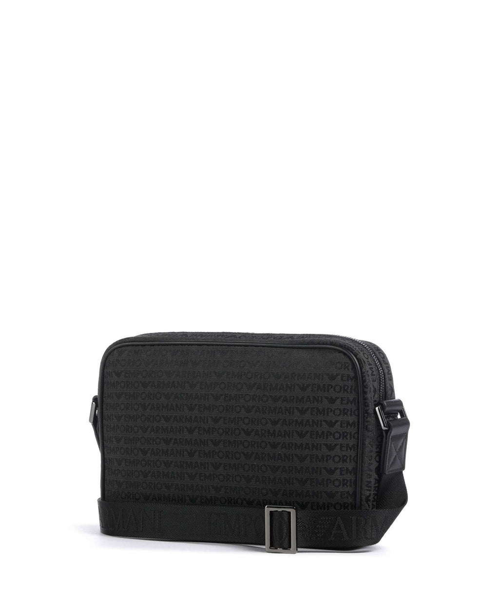 Emporio Armani Logo Jacquard Crossbody bag bristol black