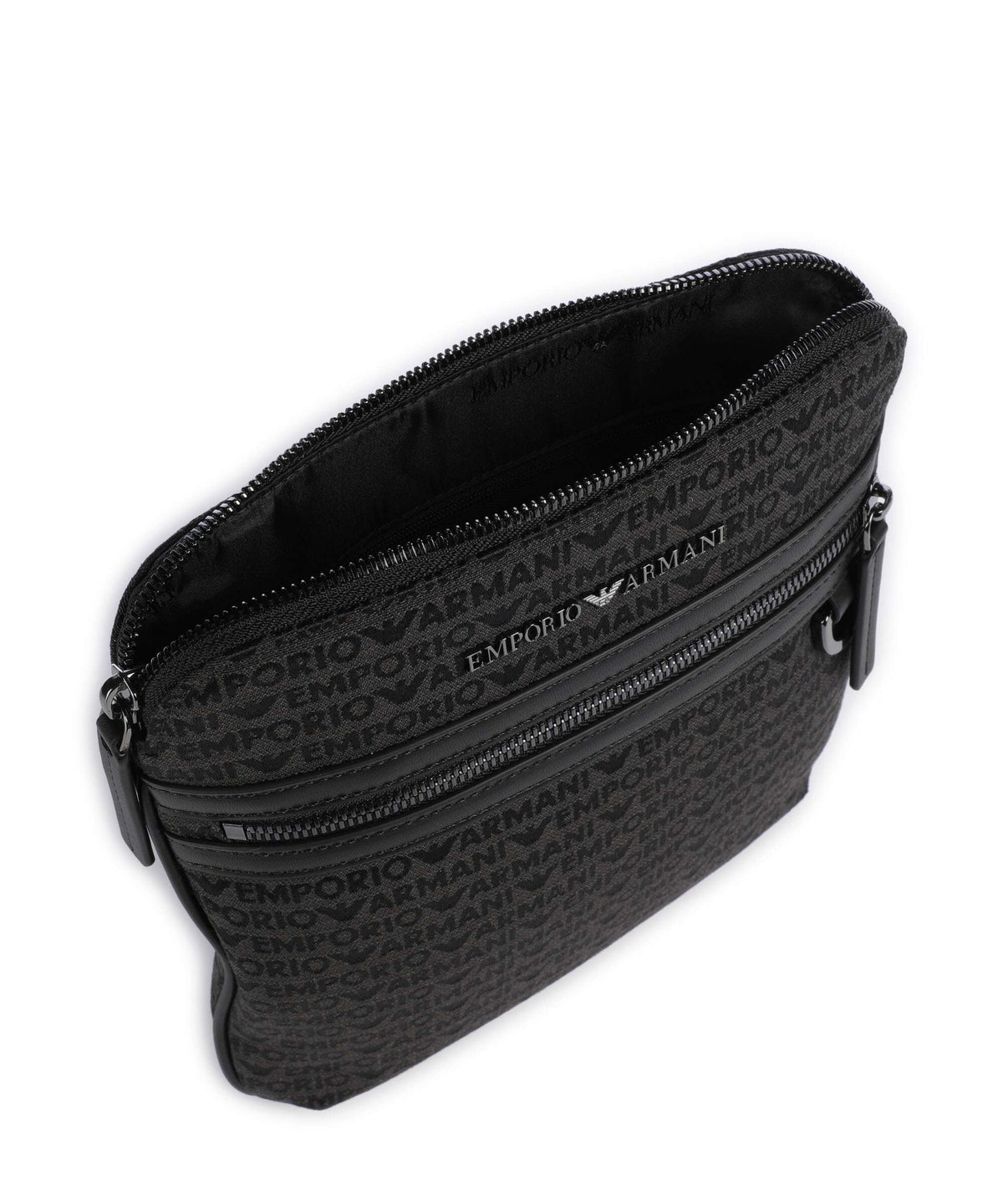 Emporio Armani Logo Jacquard Crossbody bag bristol black