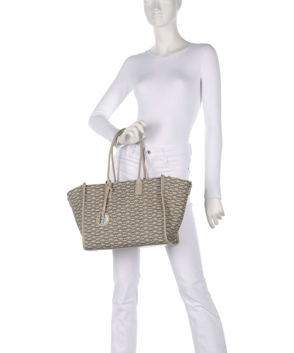 Emporio Armani La Gio Tote bag ecru/nero